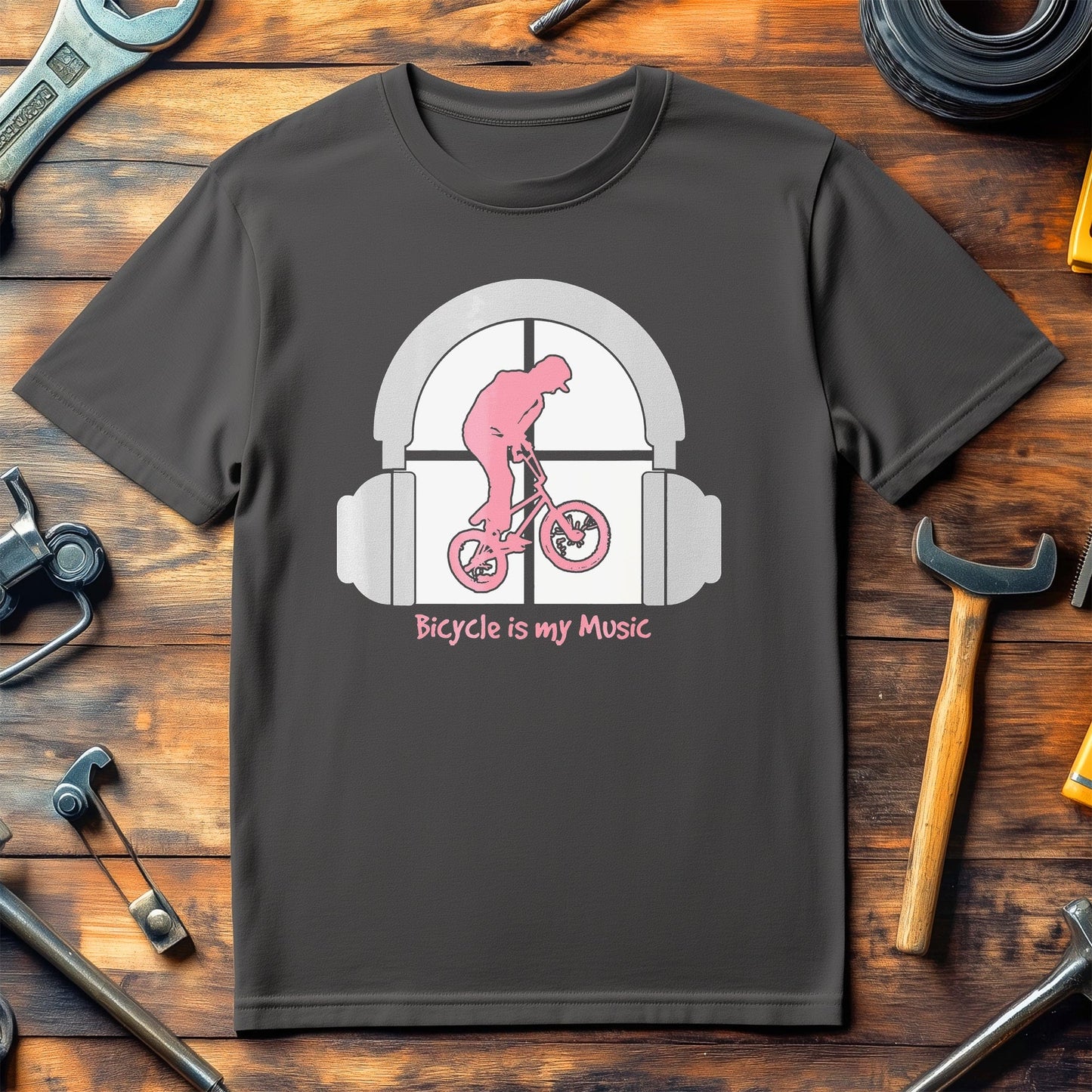 Cycling (31) T-shirt Biking Is My Music