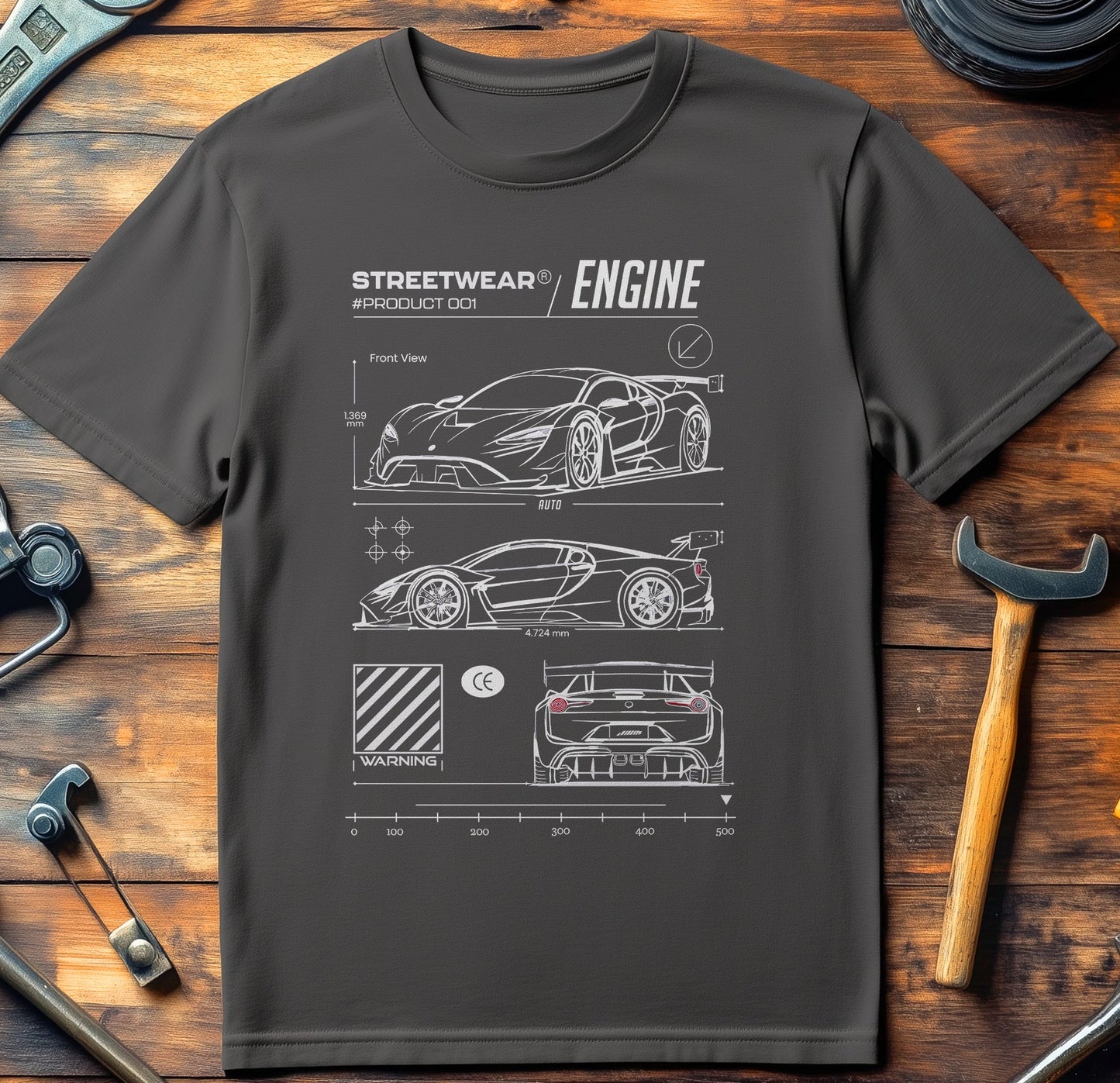 Streetwear Engine Blueprint T-Shirt
