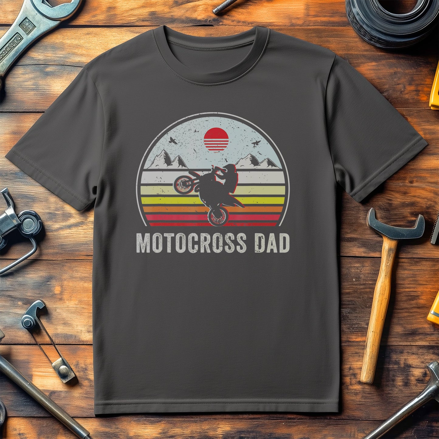 Motocross Vintage Sunset T-Shirt -