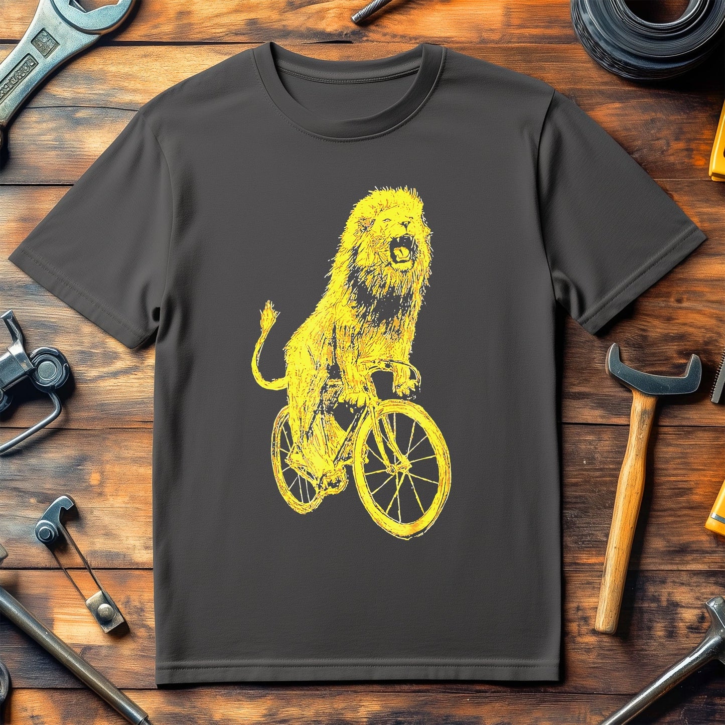 Lion on a Bicycle T-shirt