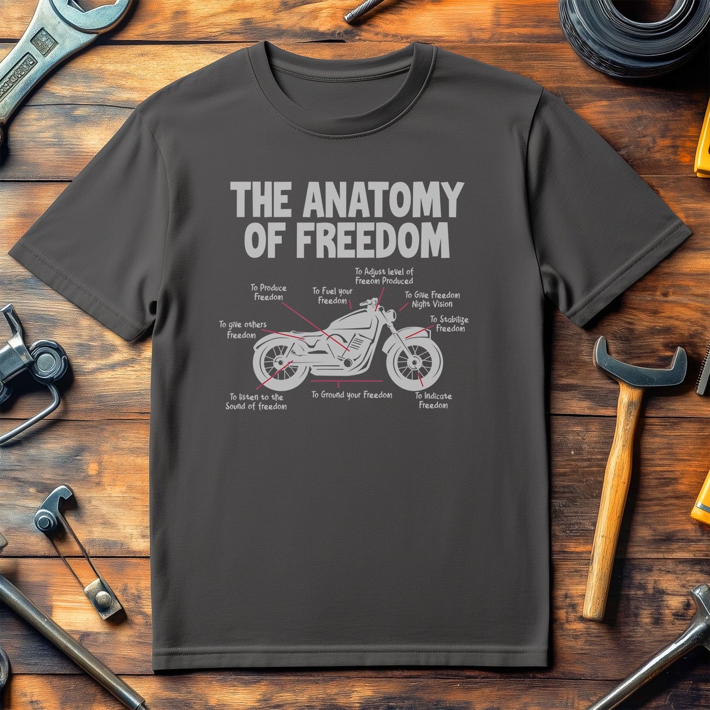 Anatomy of Freedom Motorcycle T-Shirt