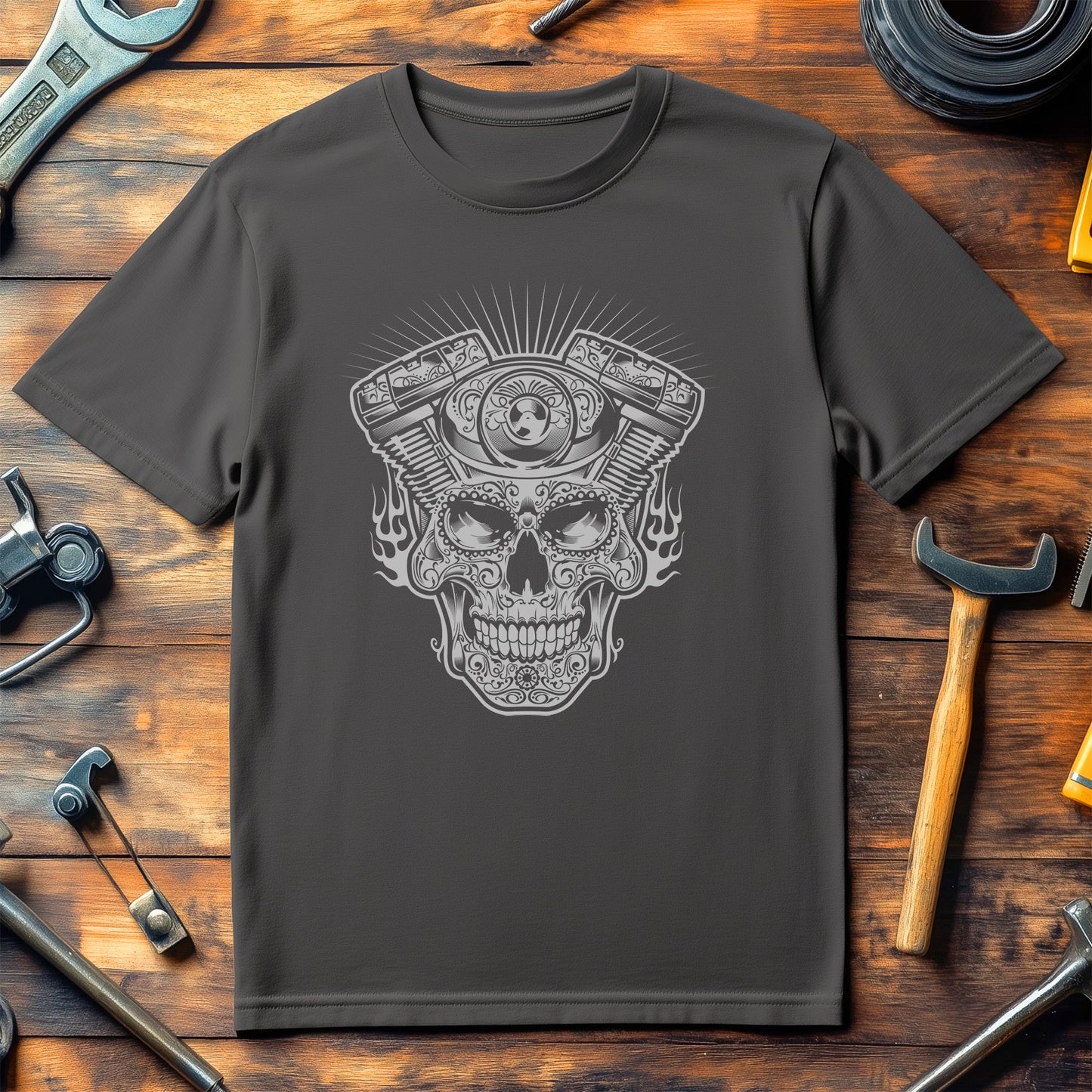 Skull Engine T-Shirt - Rev Up Your