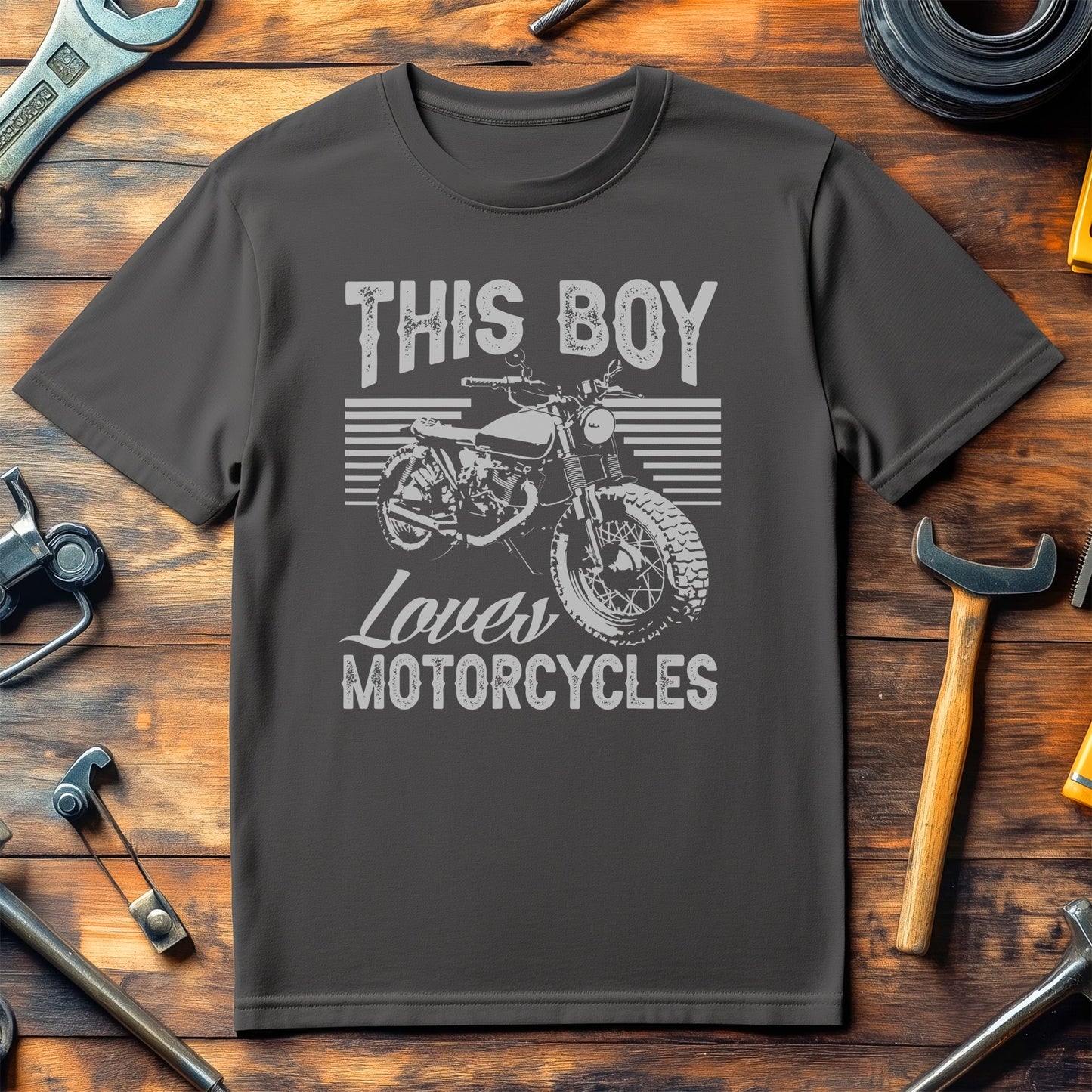 This Boy Loves Motorcycles T-Shirt -