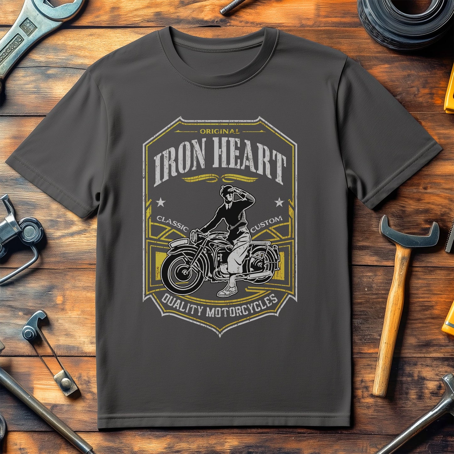 Iron Heart Motorcycle T-Shirt - Rev
