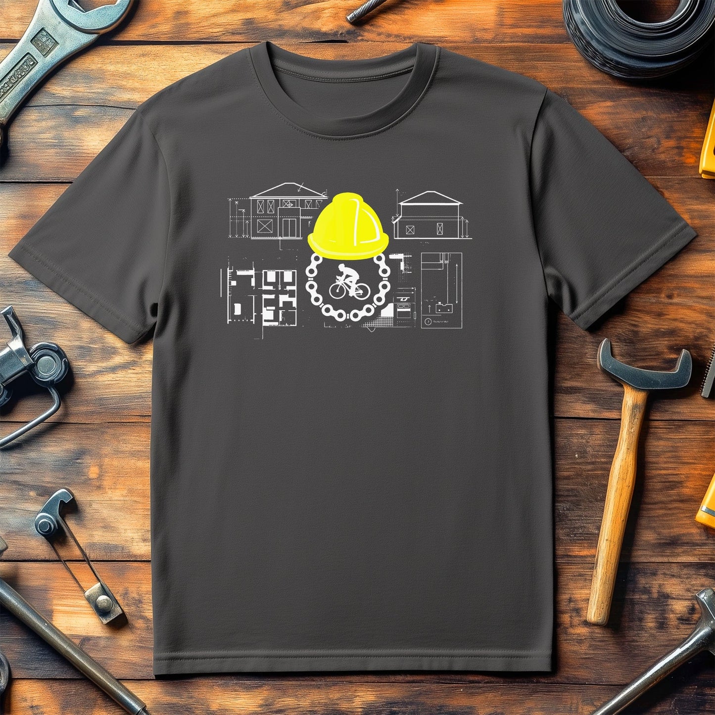 Cycling T-shirt Ride with A Helmet