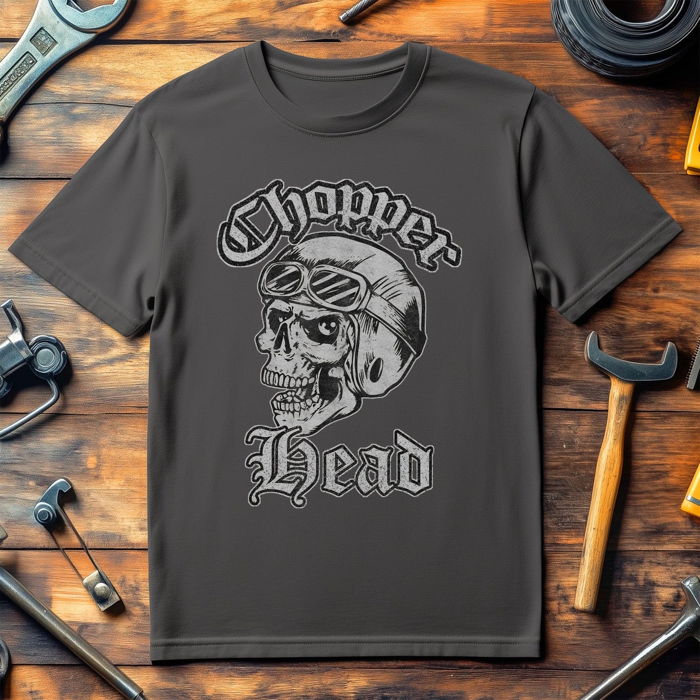 Chopper Head Biker T-Shirt - Ride or