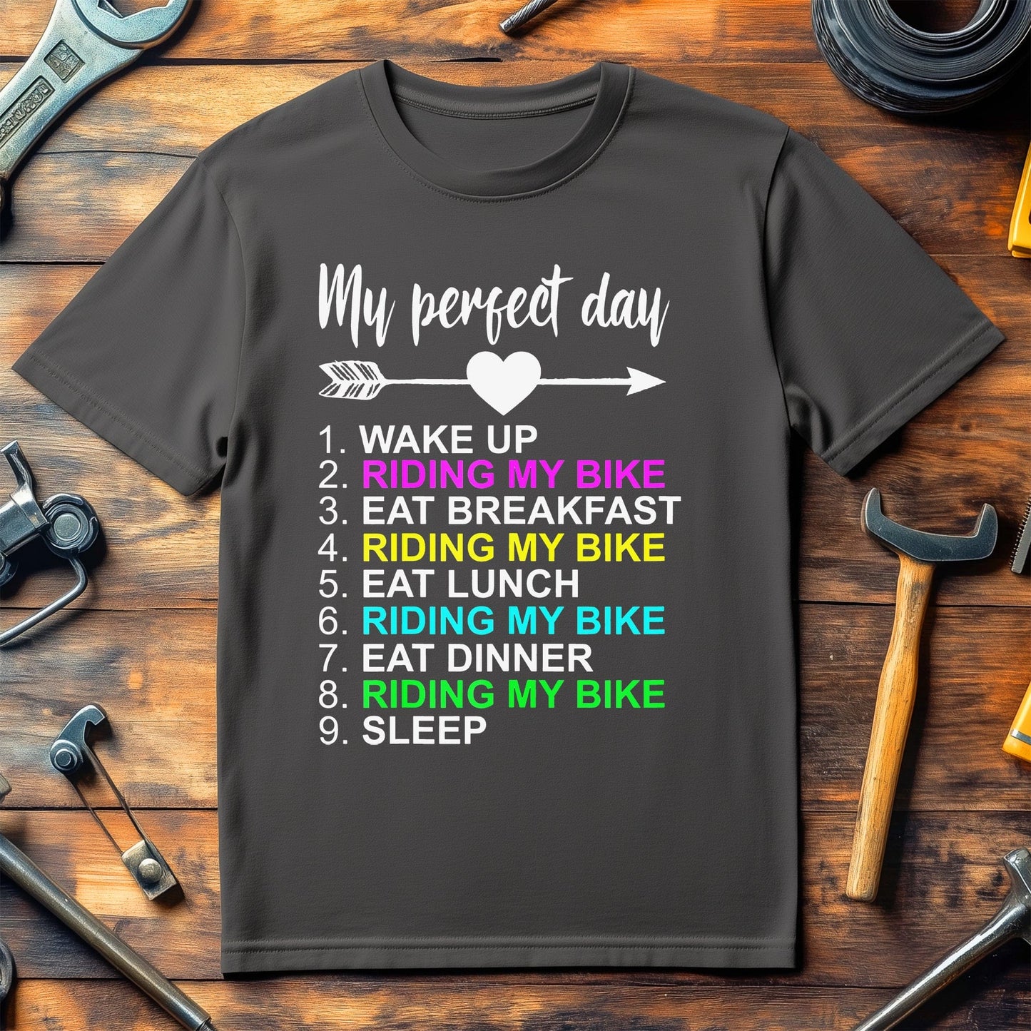 Cycling (197) T-Shirt - Perfect Day