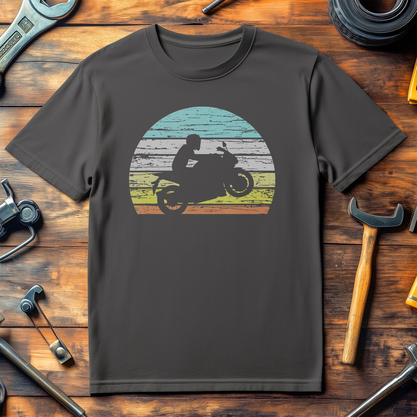 Vintage Motorcycle Wheelie T-Shirt -