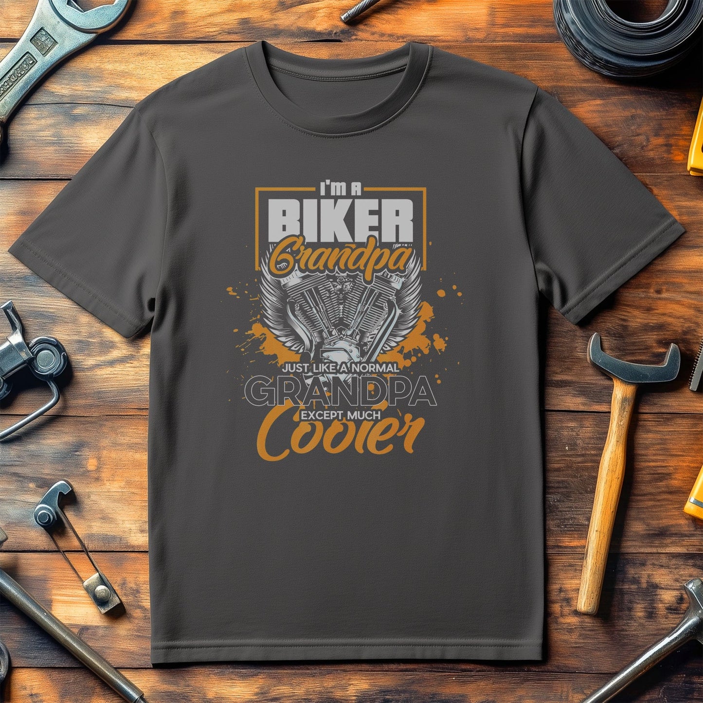 Biker Grandpa Cooler T-Shirt