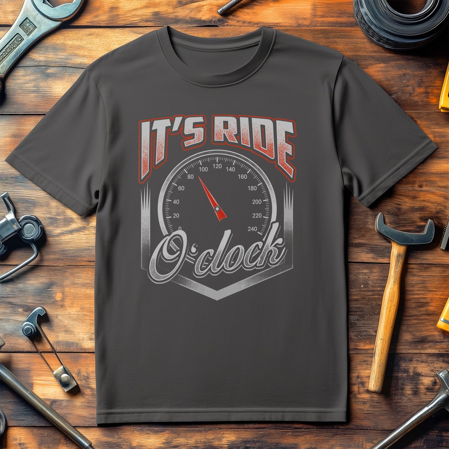 Ride O'Clock Biker Tee - Time to Rev