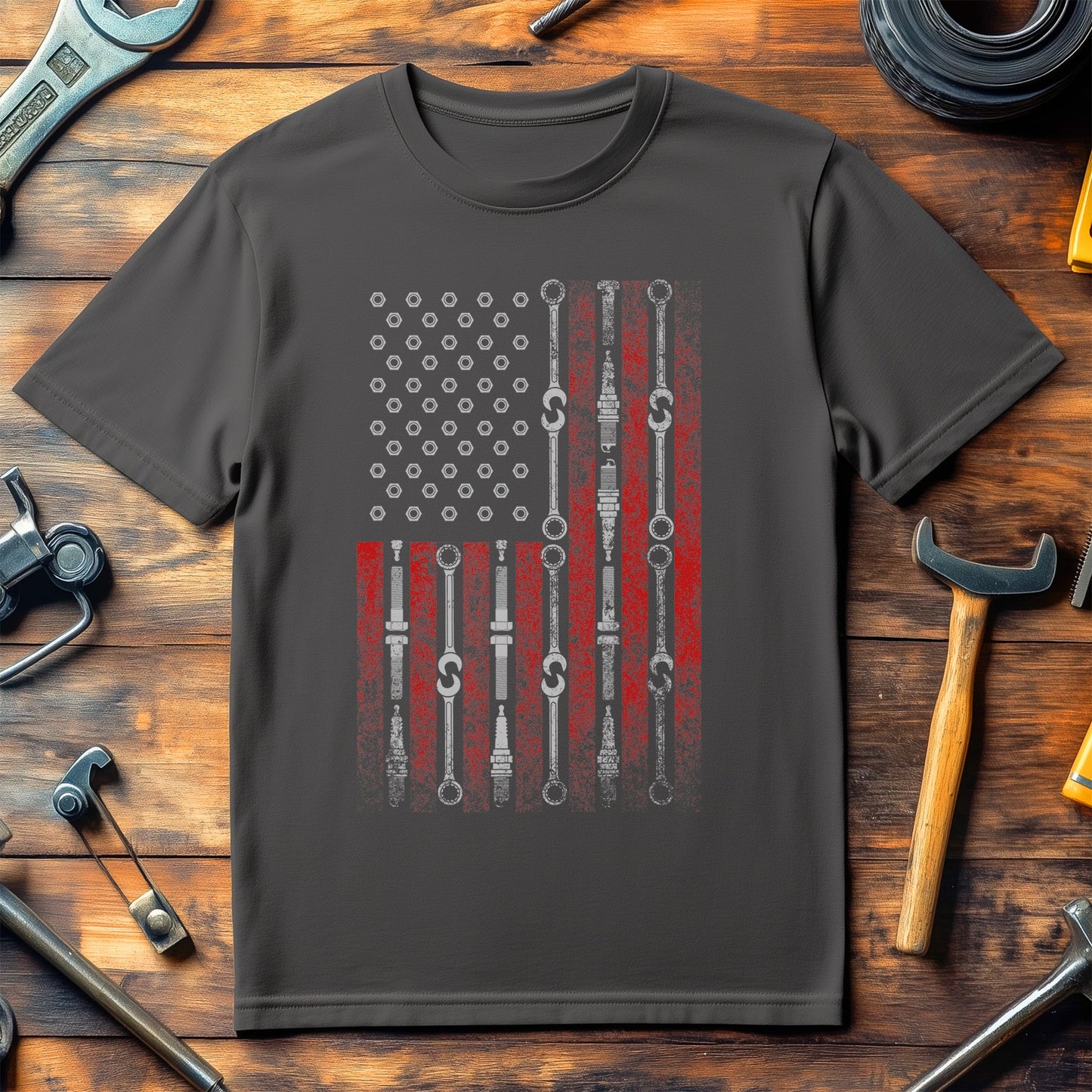 Mechanics Unite! US Flag T-Shirt