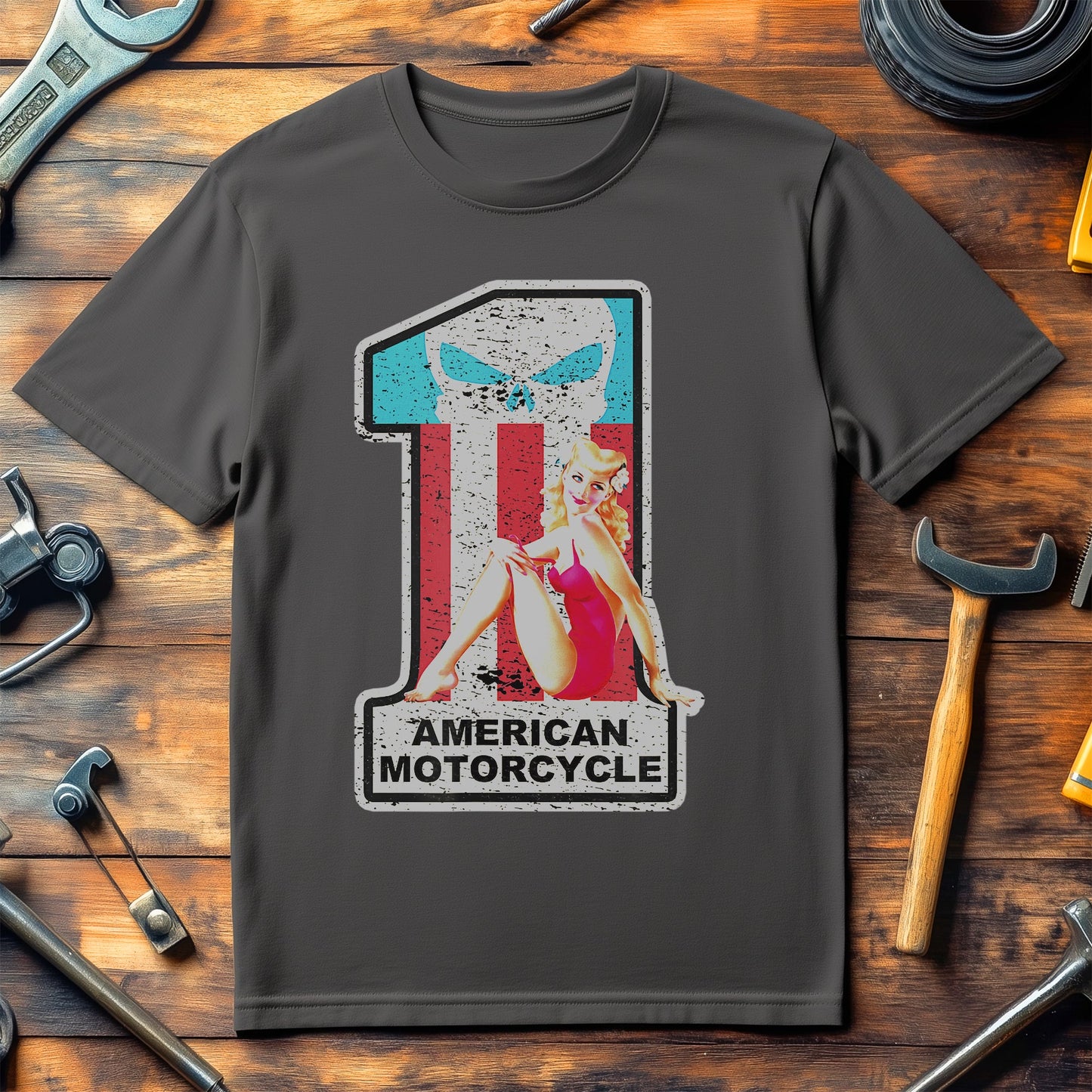 Pinup Motorcycle Tee - Rev Up the