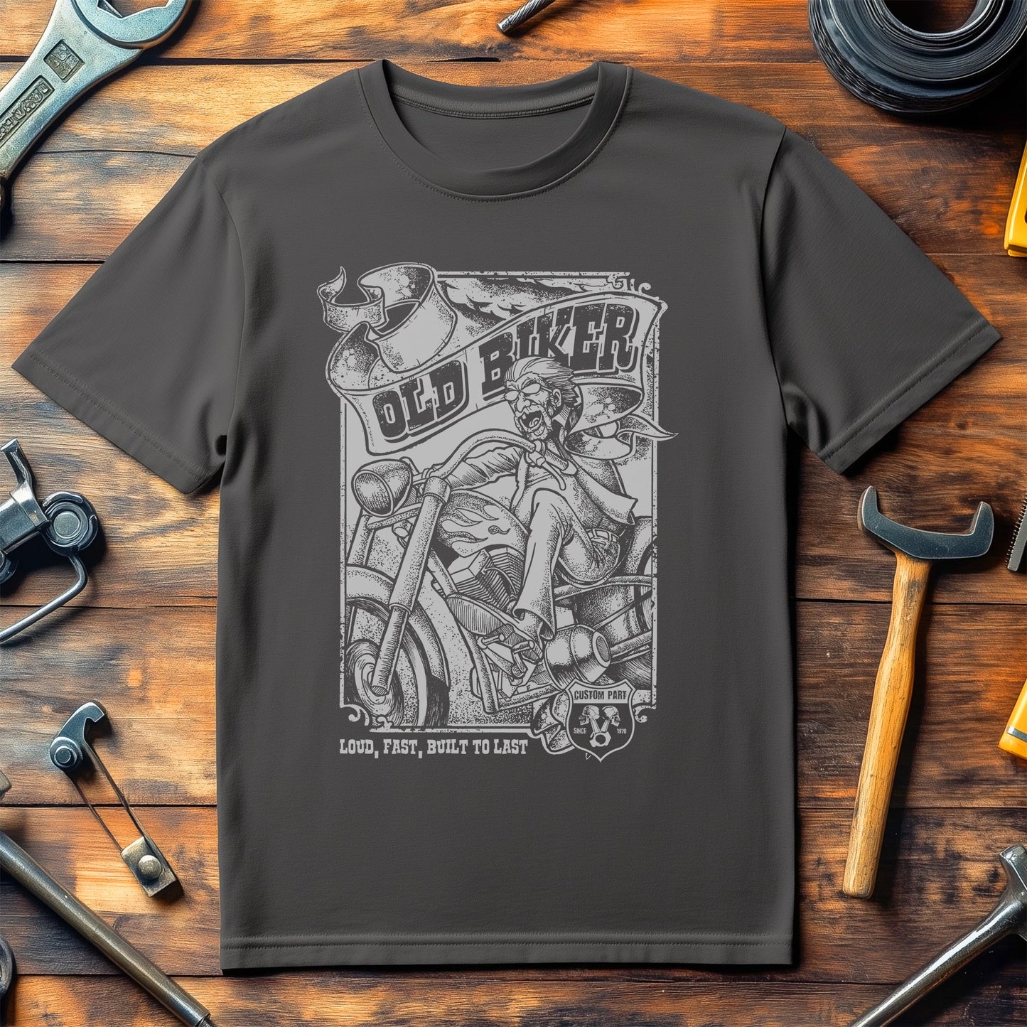 Old Biker Copy t-shirt - Vintage