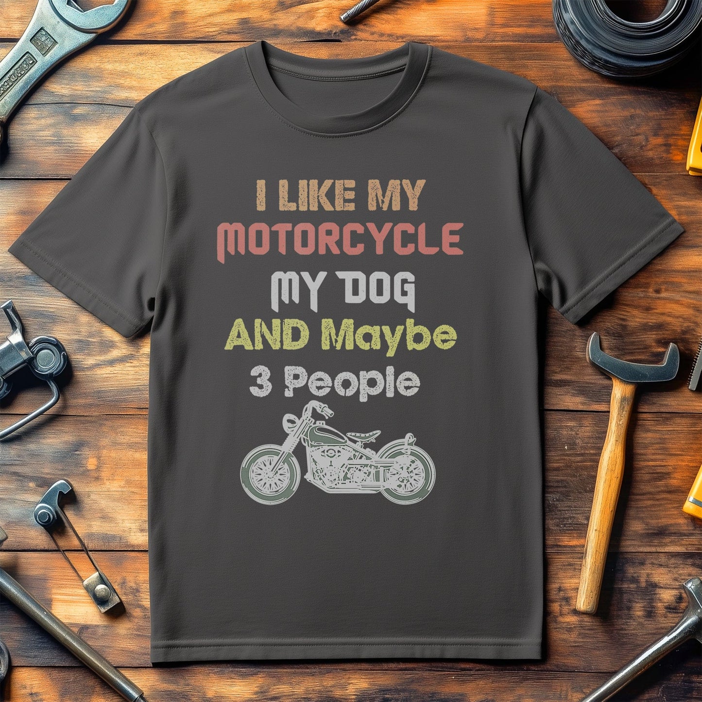 I Like My Motorcycle Dog T-Shirt