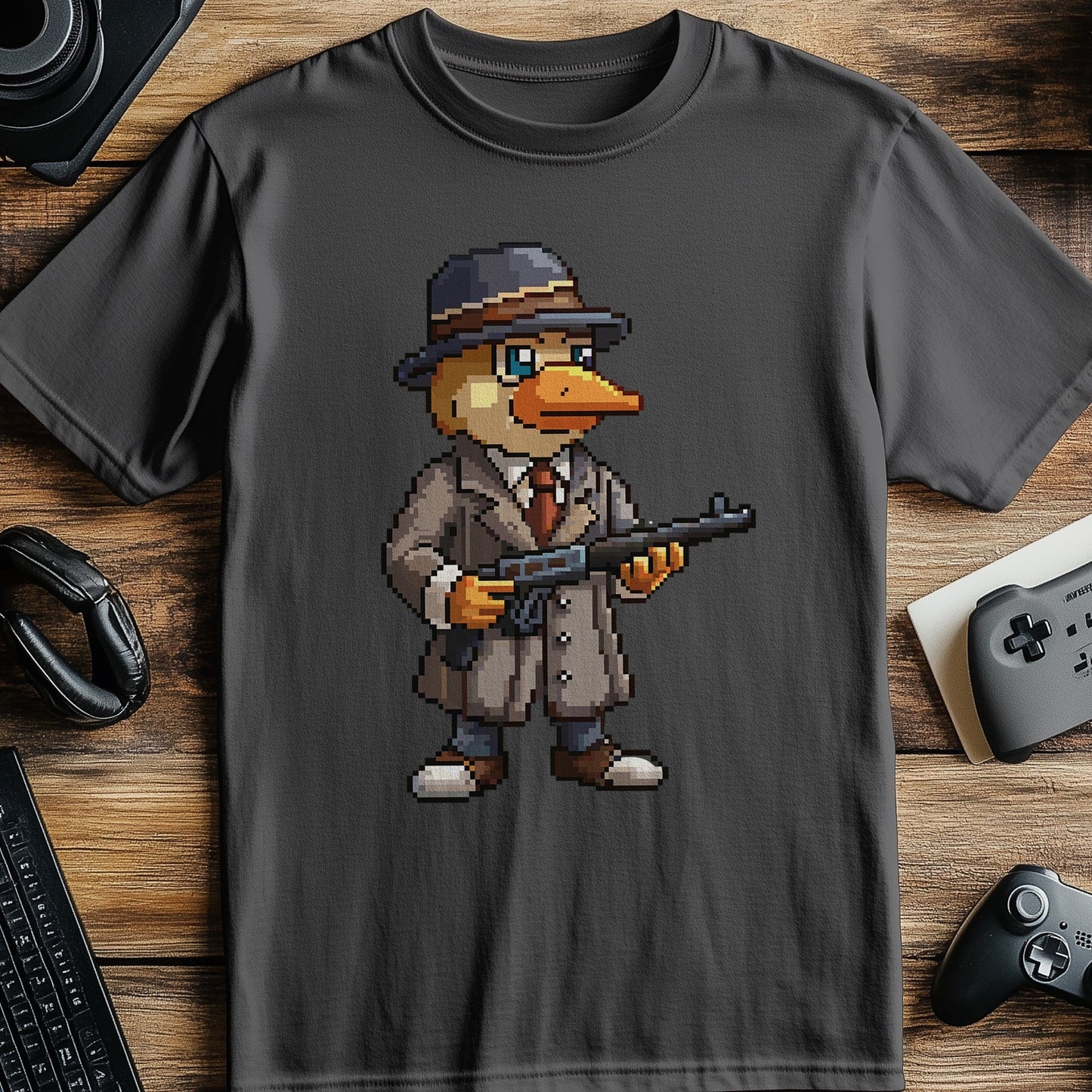 Pixel 41 Duck with a Gun T-Shirt