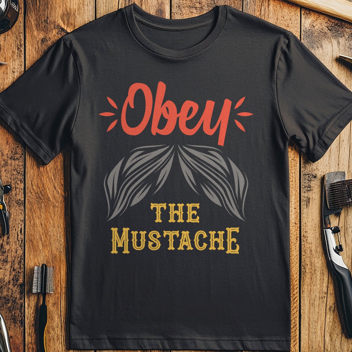 Obey The Moustache Funny T-Shirt
