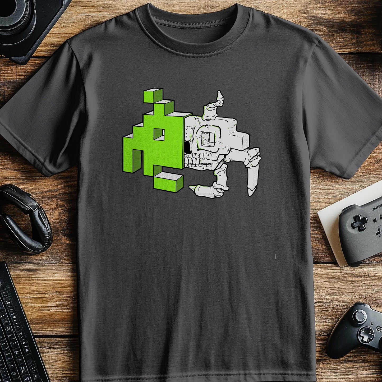 Space Invader Skull T-Shirt
