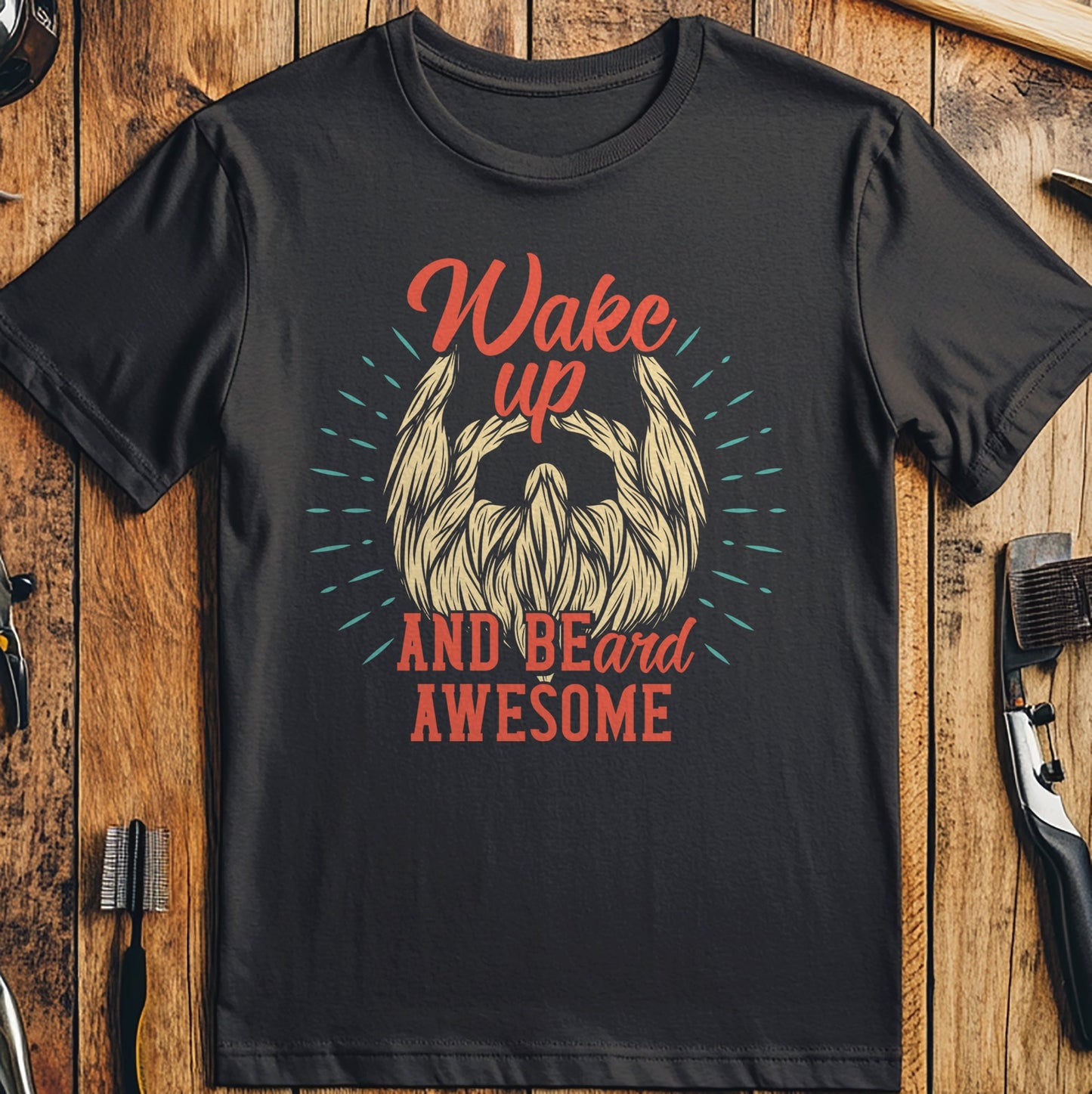 Wake Up Awesome Beard T-Shirt