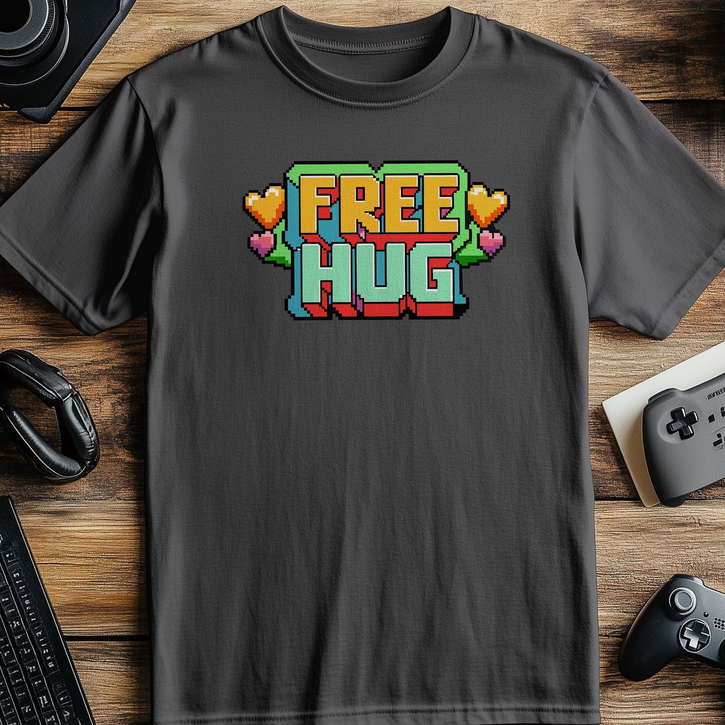 Pixel 91 Free Hugs t-shirt