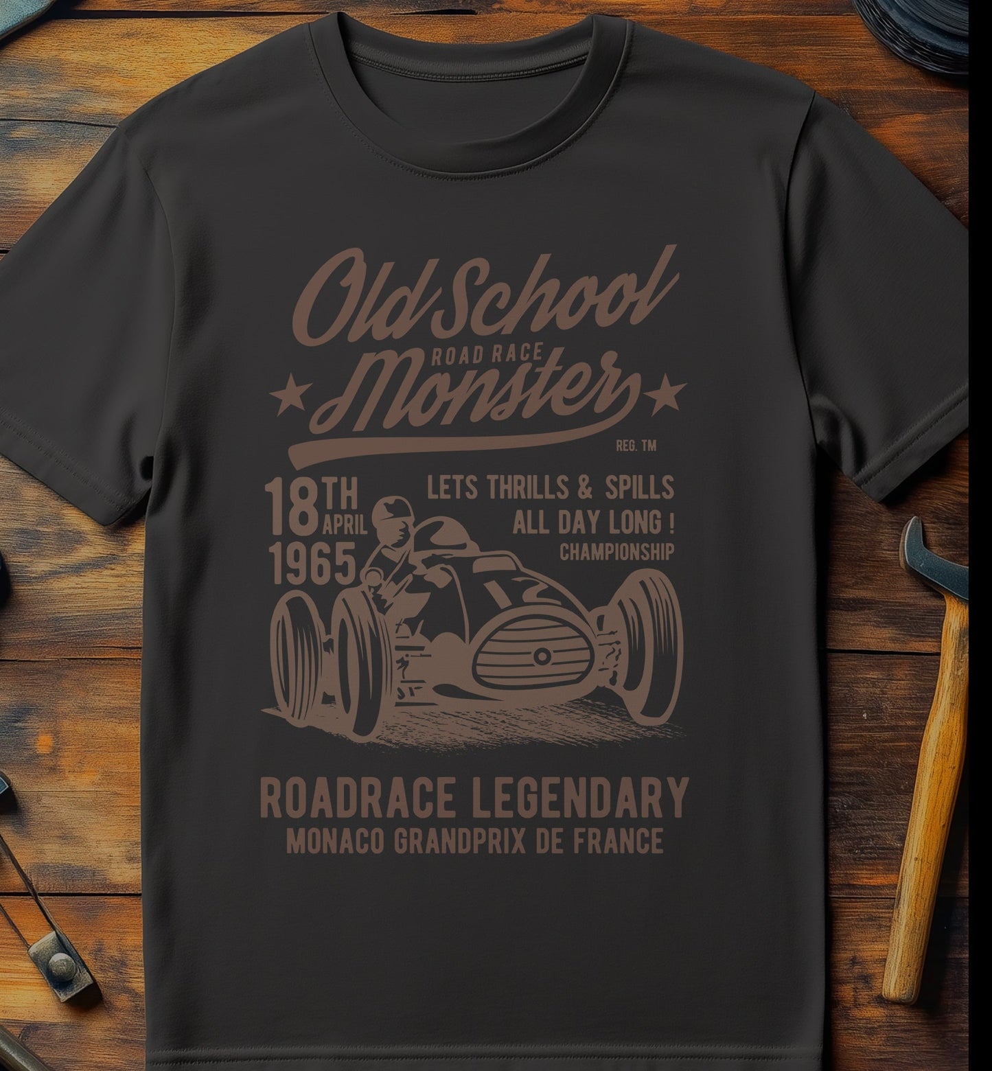 Old School Road Race Monster T-Shirt