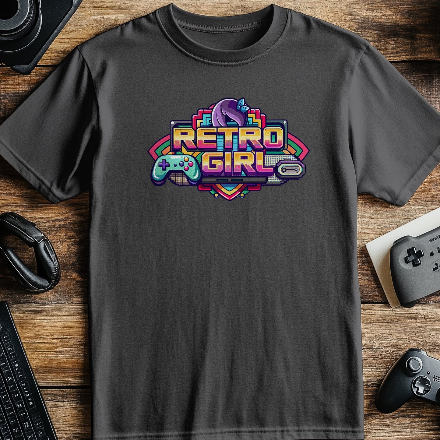 Pixel 58 Retro Girl T-Shirt