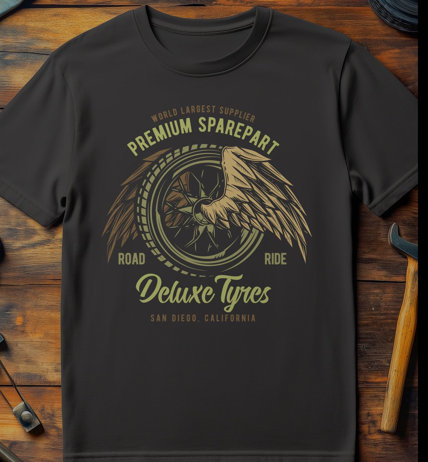 Premium Spare Parts Deluxe Tyres T-Shirt