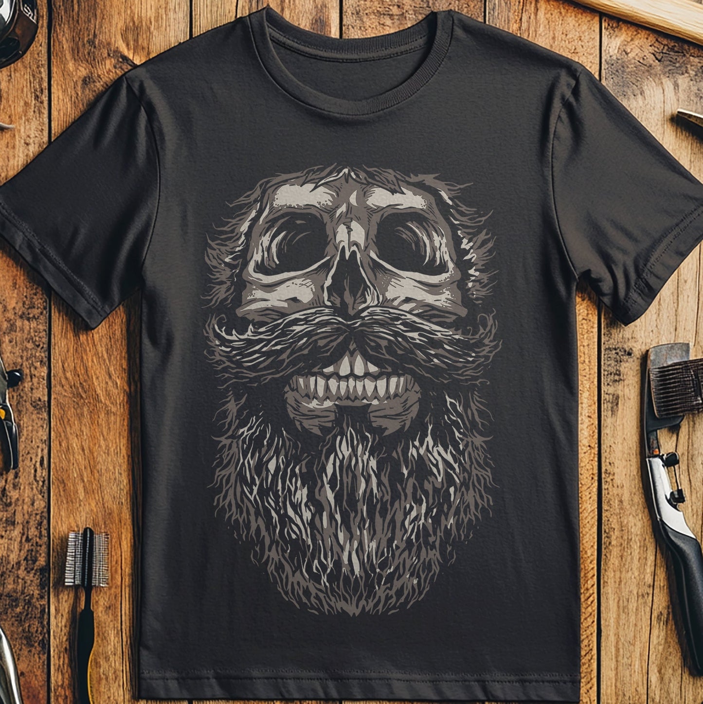 Skull Beard Gothic T-Shirt