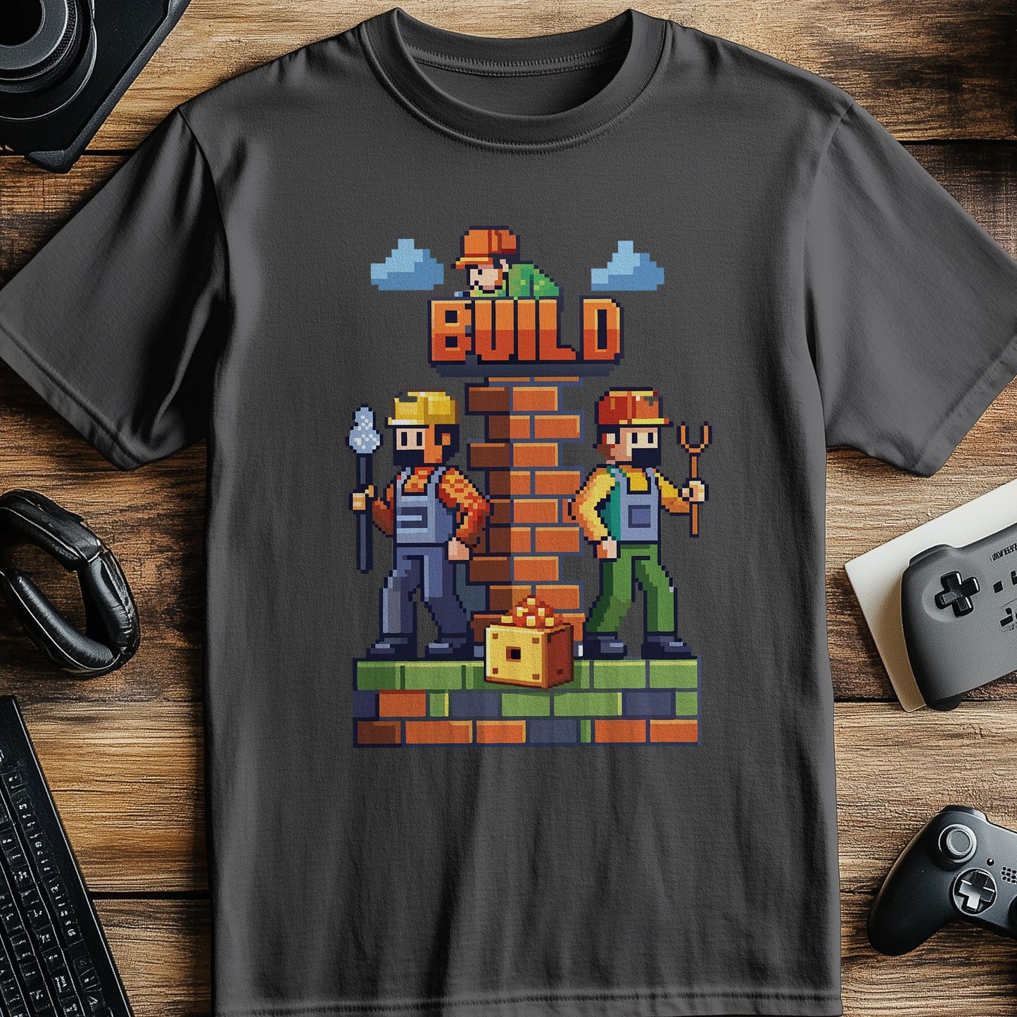 Pixel 9  Hilarious Brick Wall Builders T-Shirt