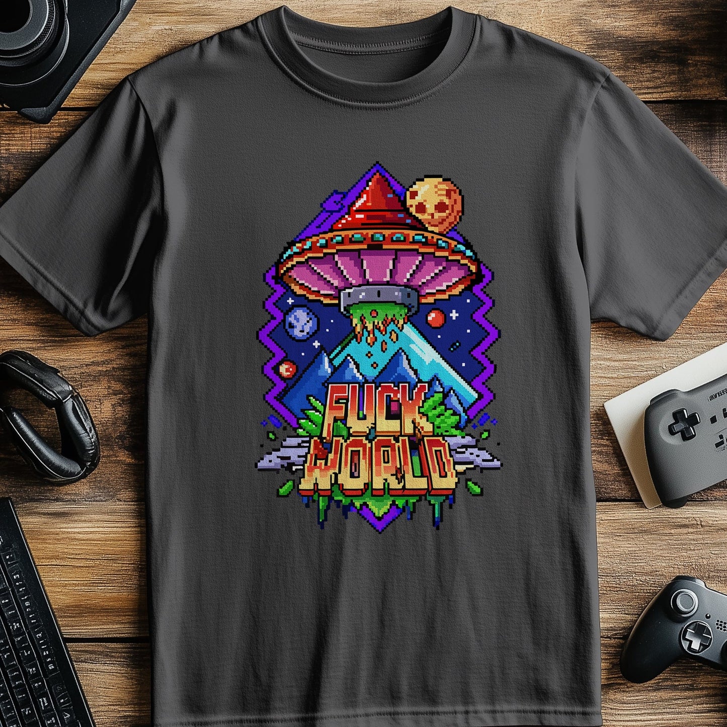Pixel 35 T-Shirt Spaceship