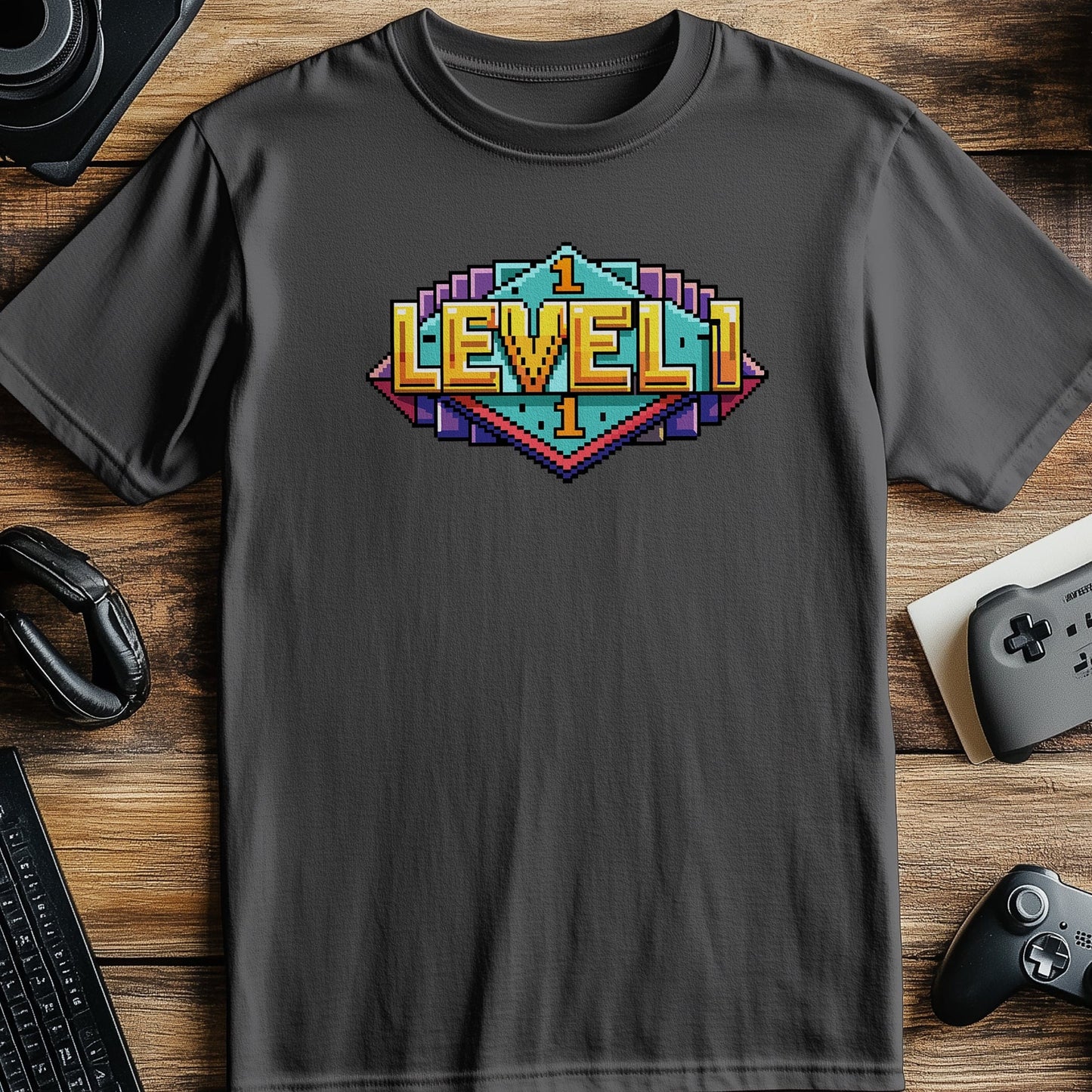 Pixel 76 Level Up T-Shirt Level 1
