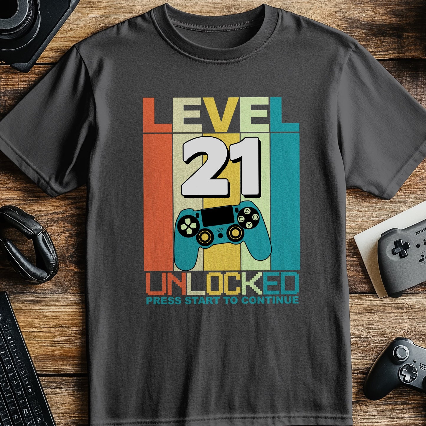 Level Unlocked 21 Gamer T-shirt