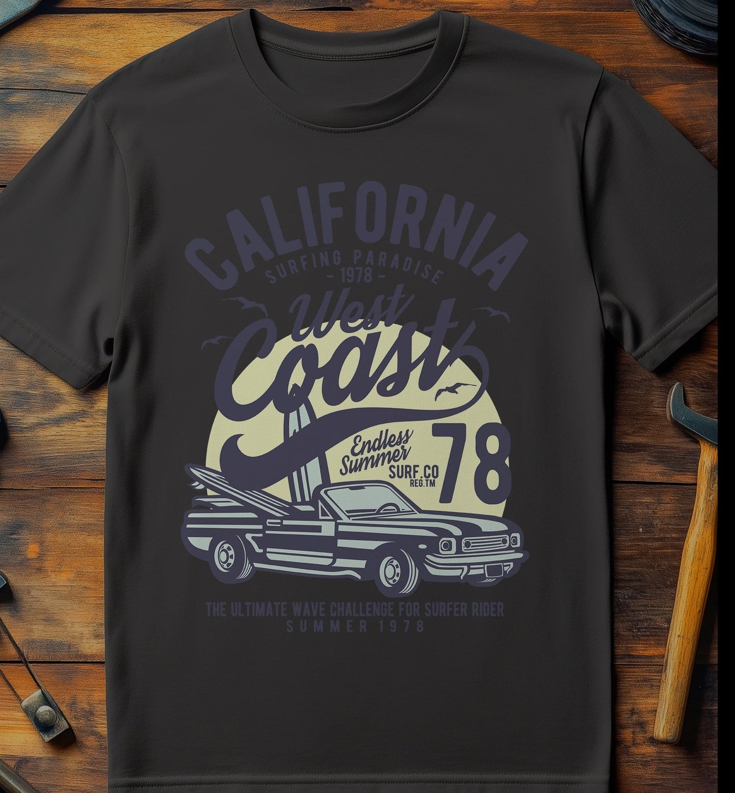 California West Coast Classic Car t-shirt