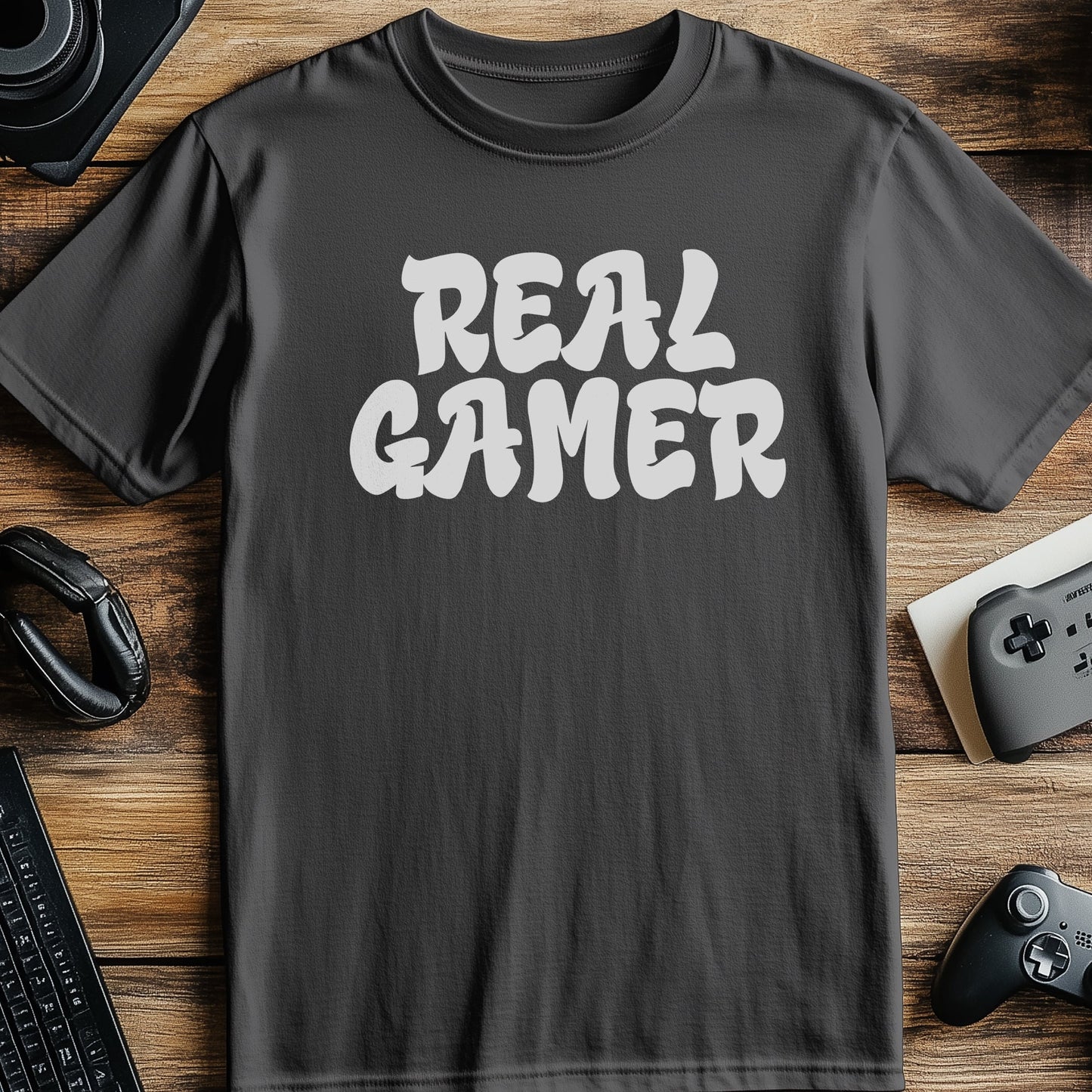 Real Gamer Text T-Shirt