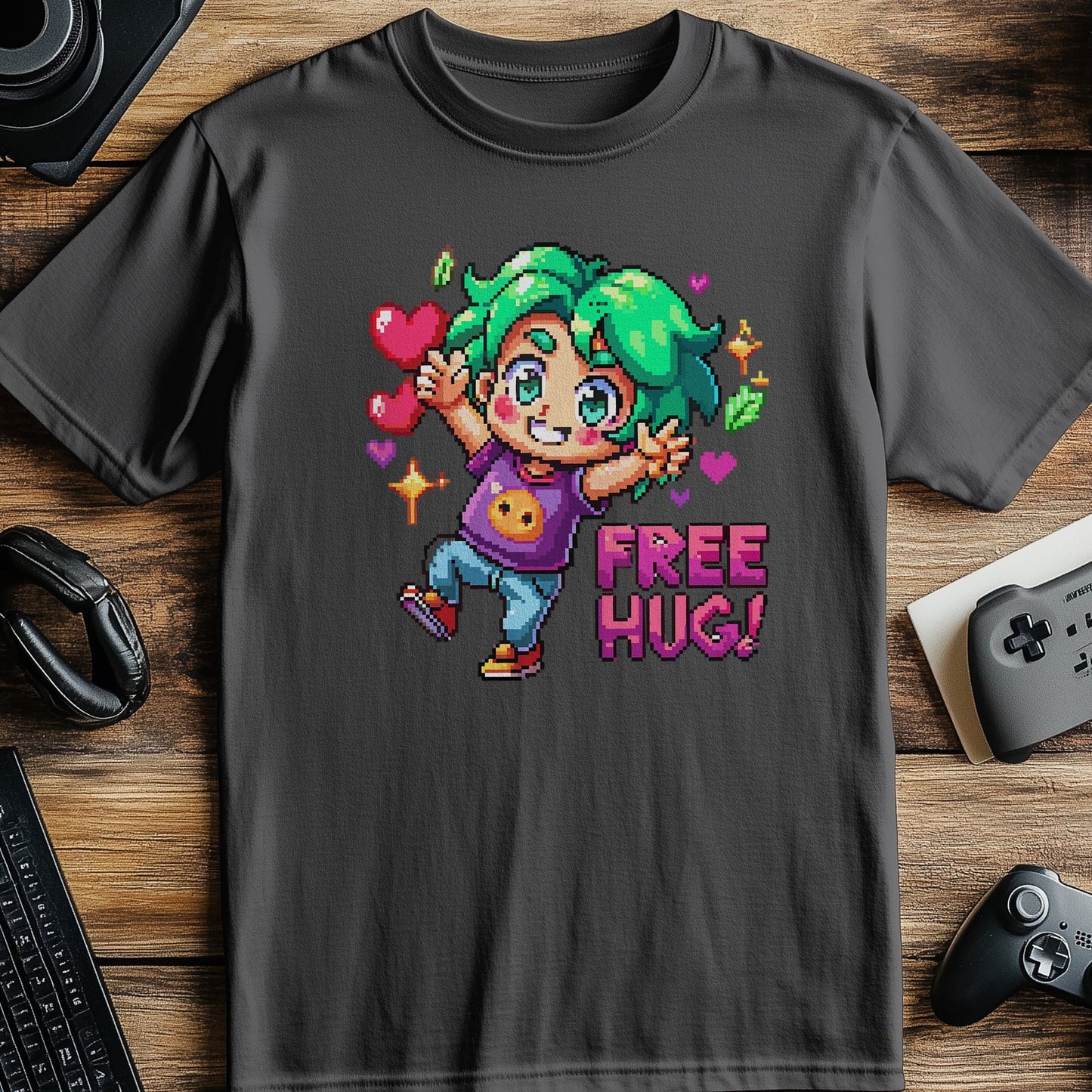 Pixel 95 T-Shirt Free hug