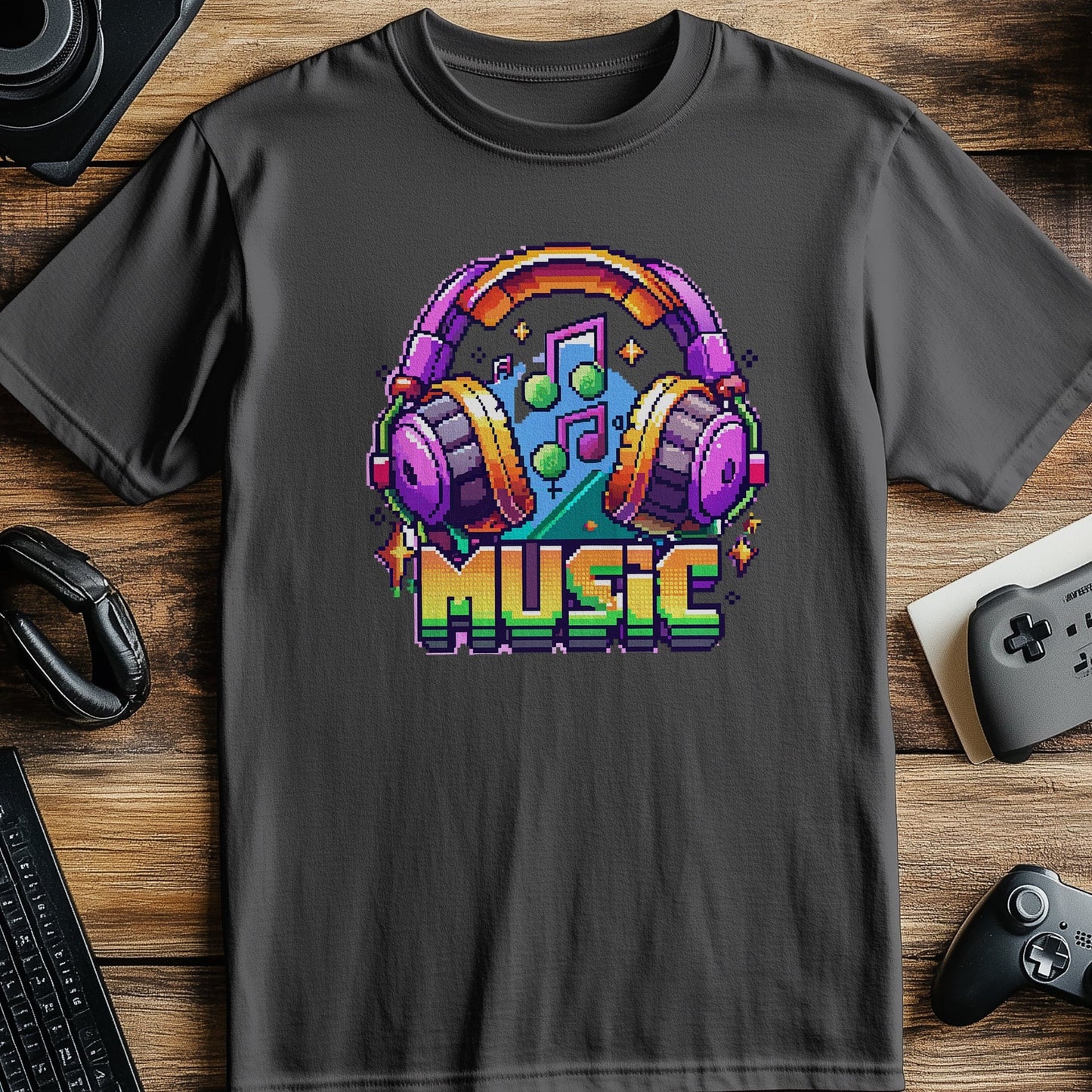 Pixel 83 Music Vibes T-Shirt Rock Your World!