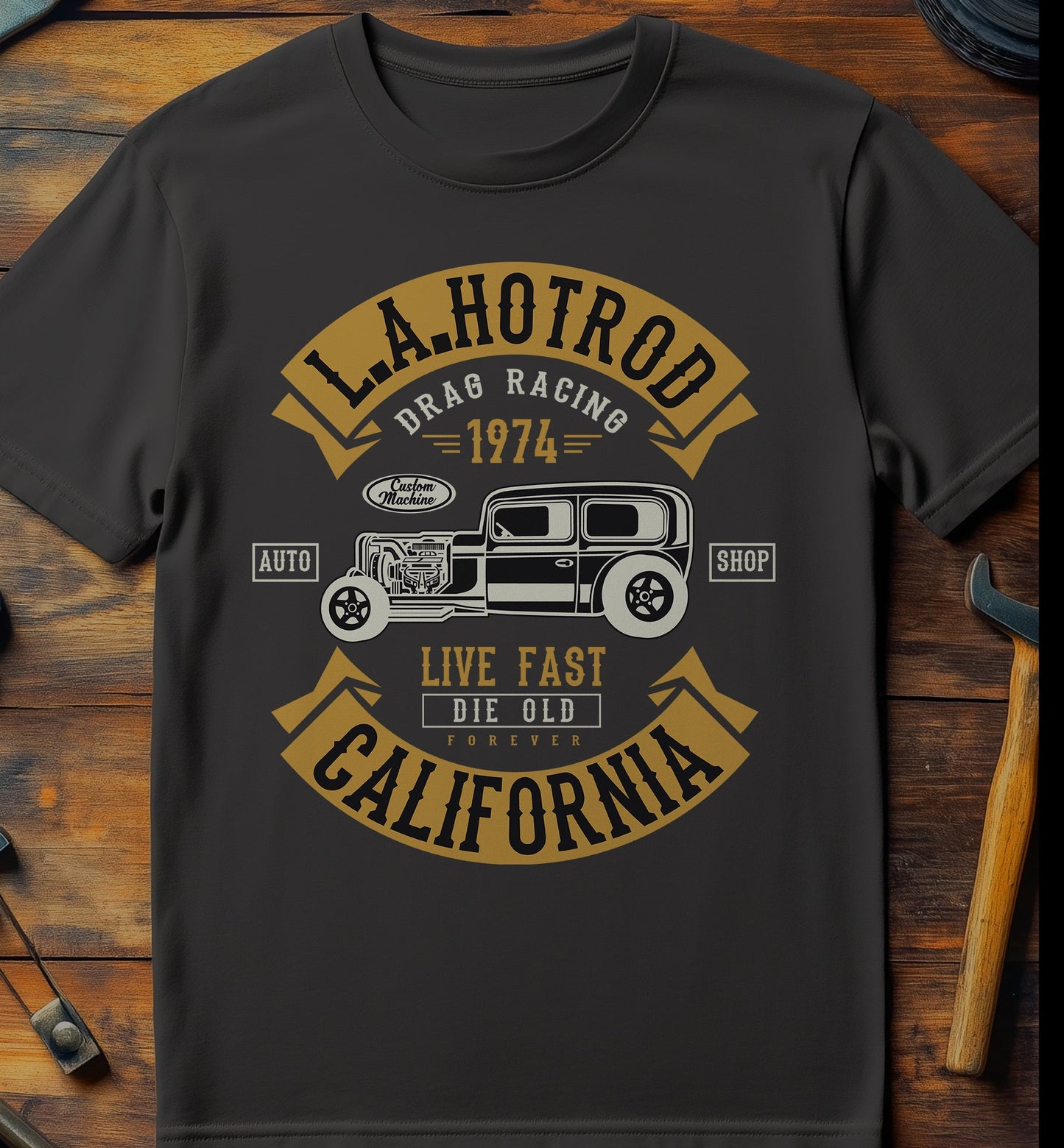 LA Hotrod Drag Race 1974 T-shirt