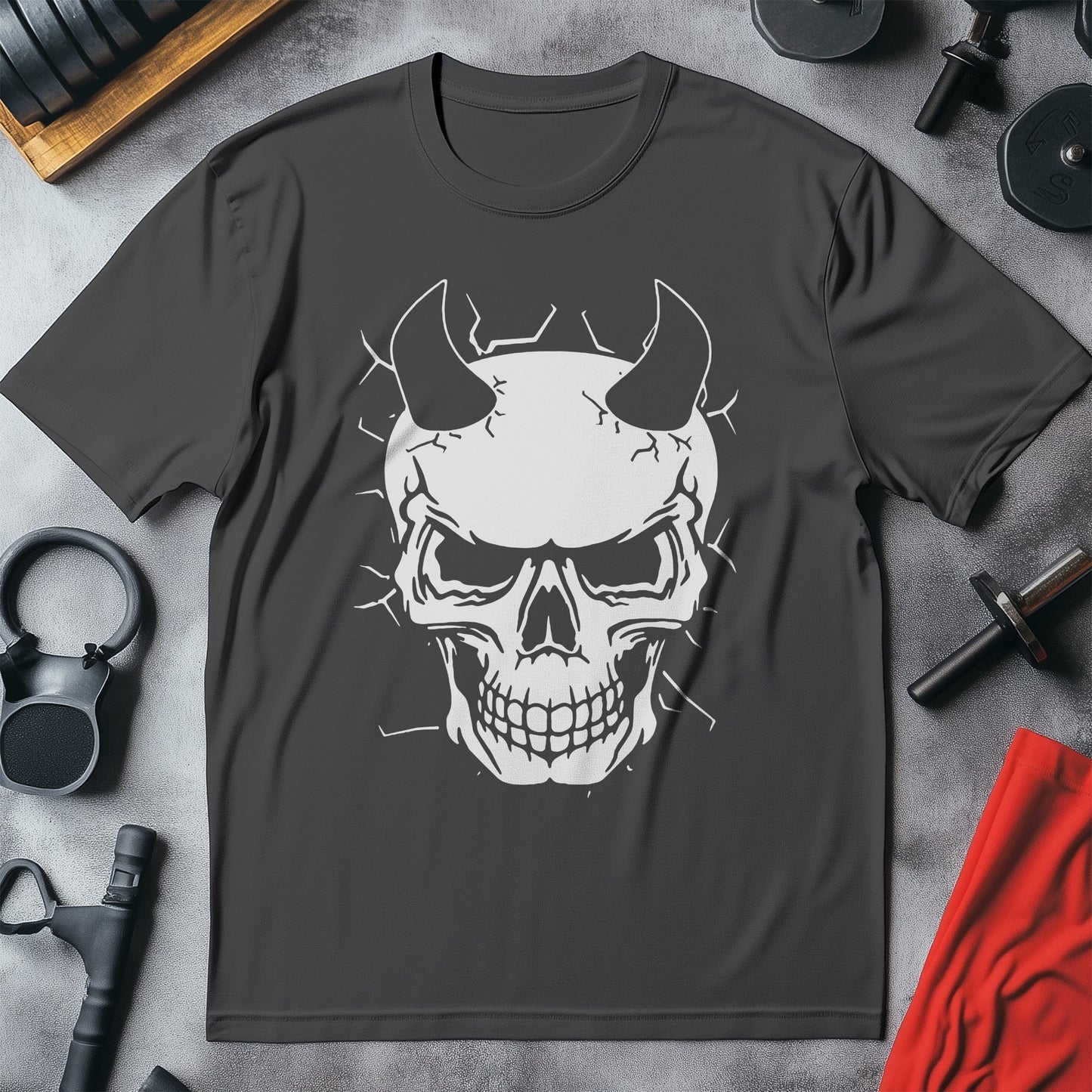 Horn Skull Death Gym T-Shirt ‚Äì Lift