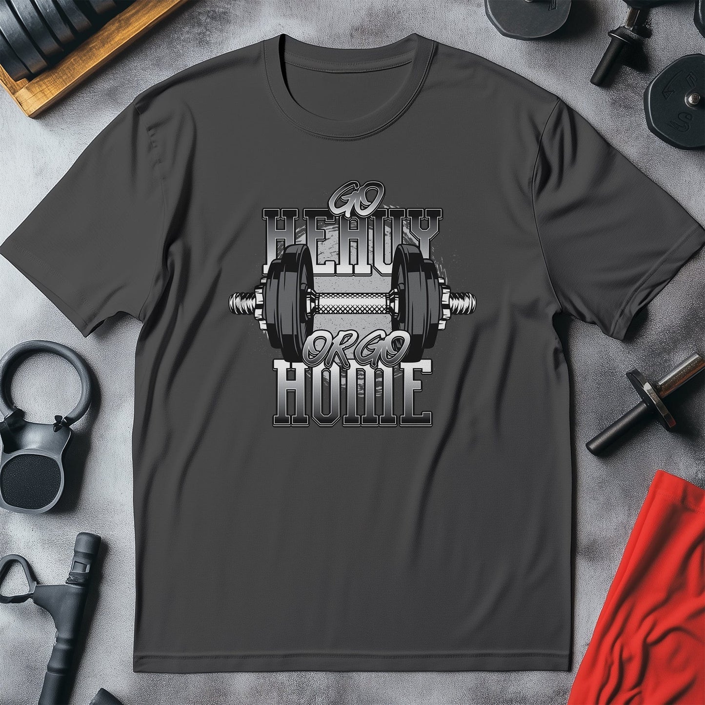 Go Heavy Or Home Dumbbell T-shirt -