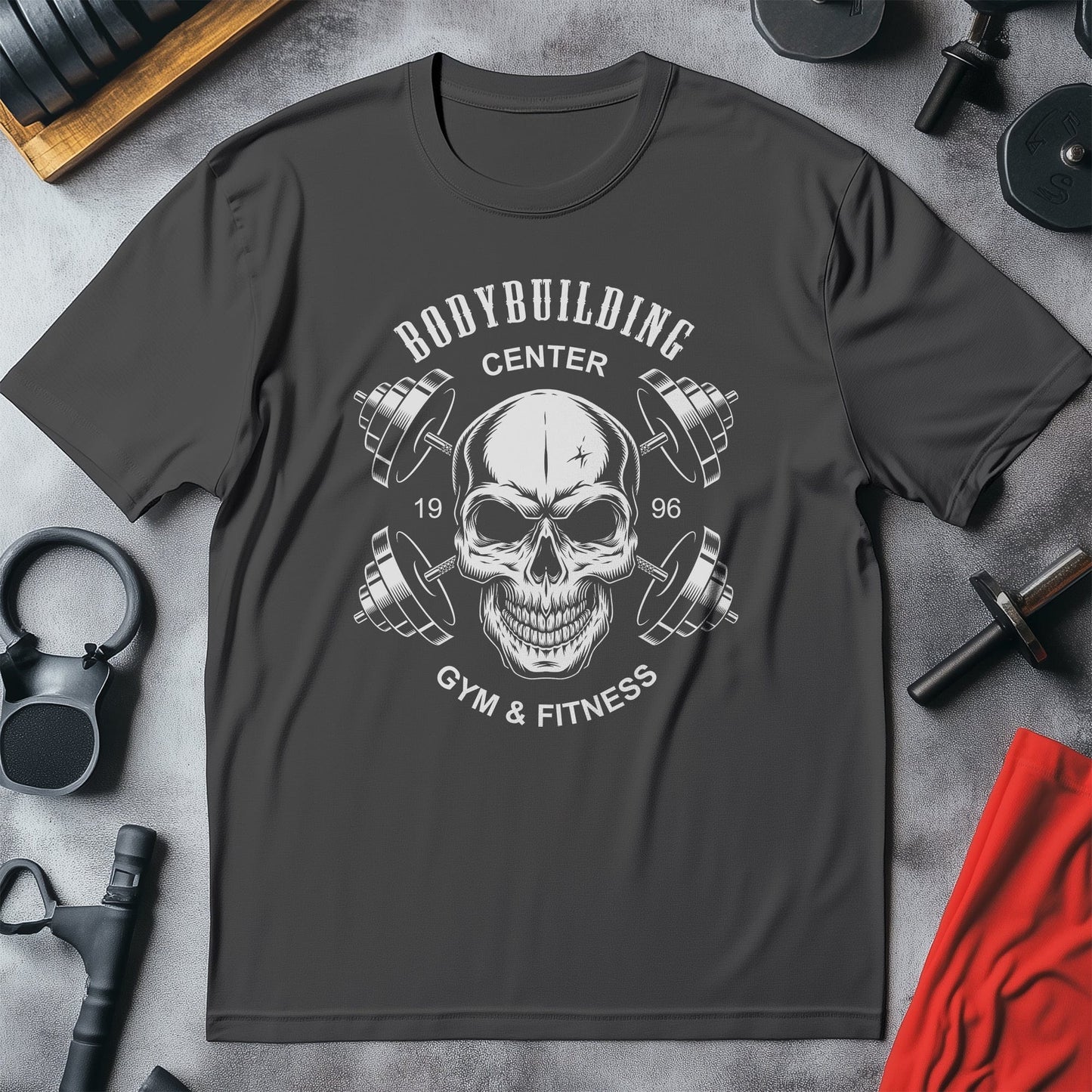 Bodybuilding Center Skull T-Shirt -