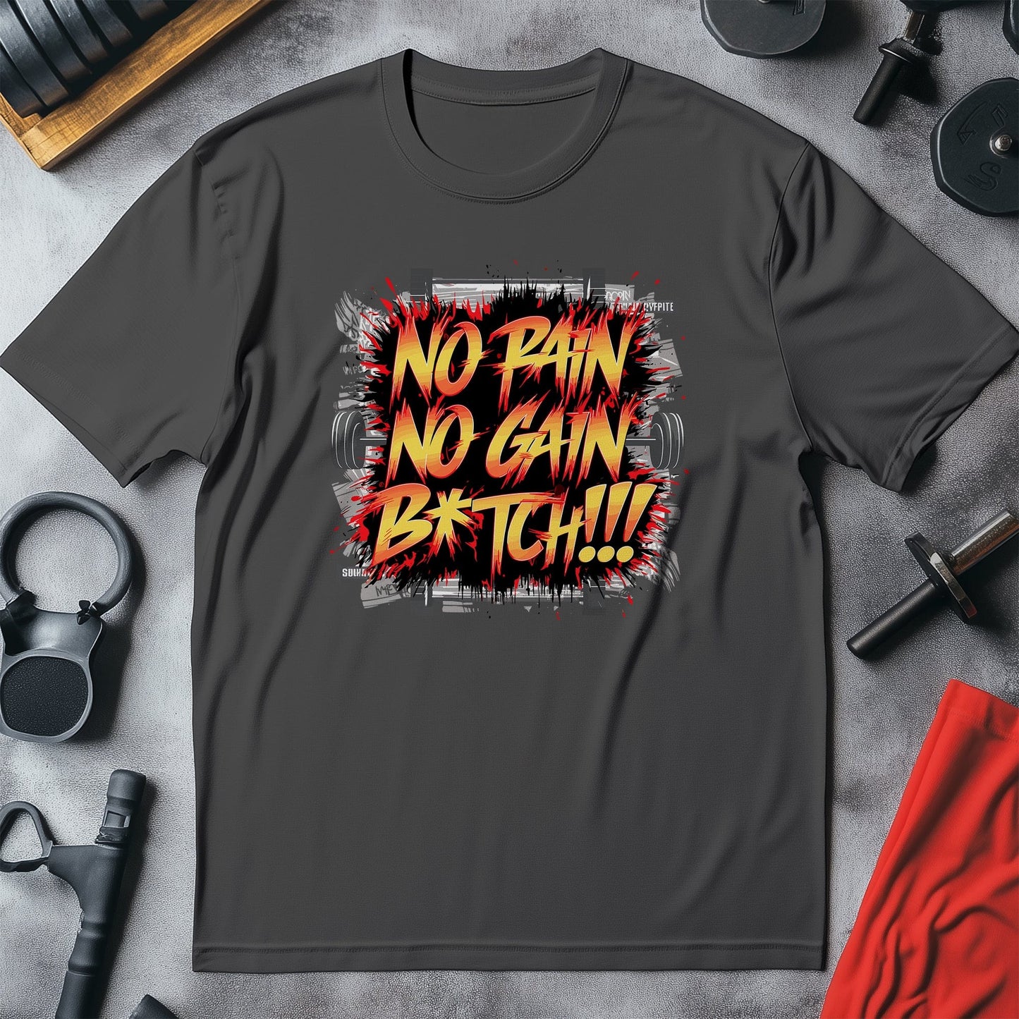 Gym 3 - No Pain, No Gain Funny T-Shirt