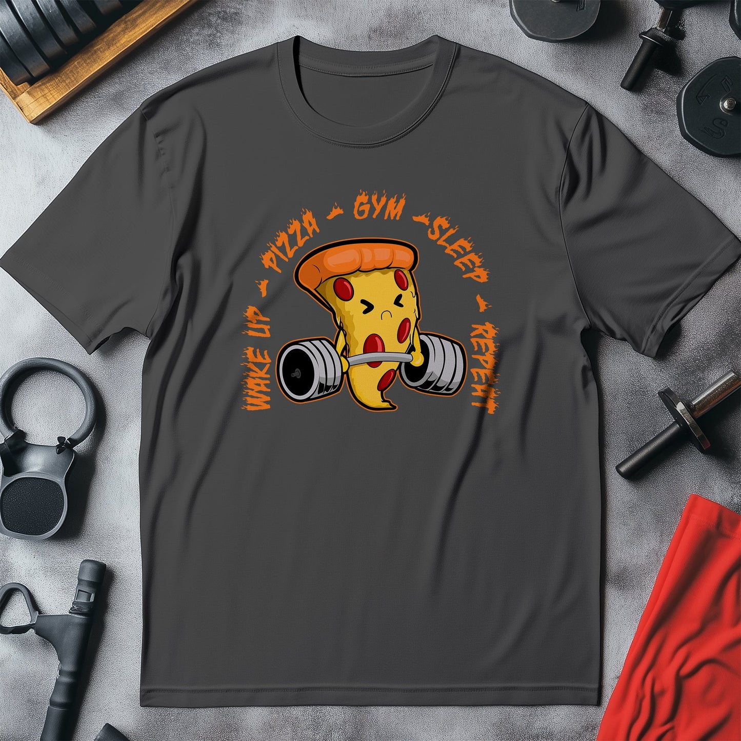 Pizza Gym T-shirt ‚Äì Funny Fitness