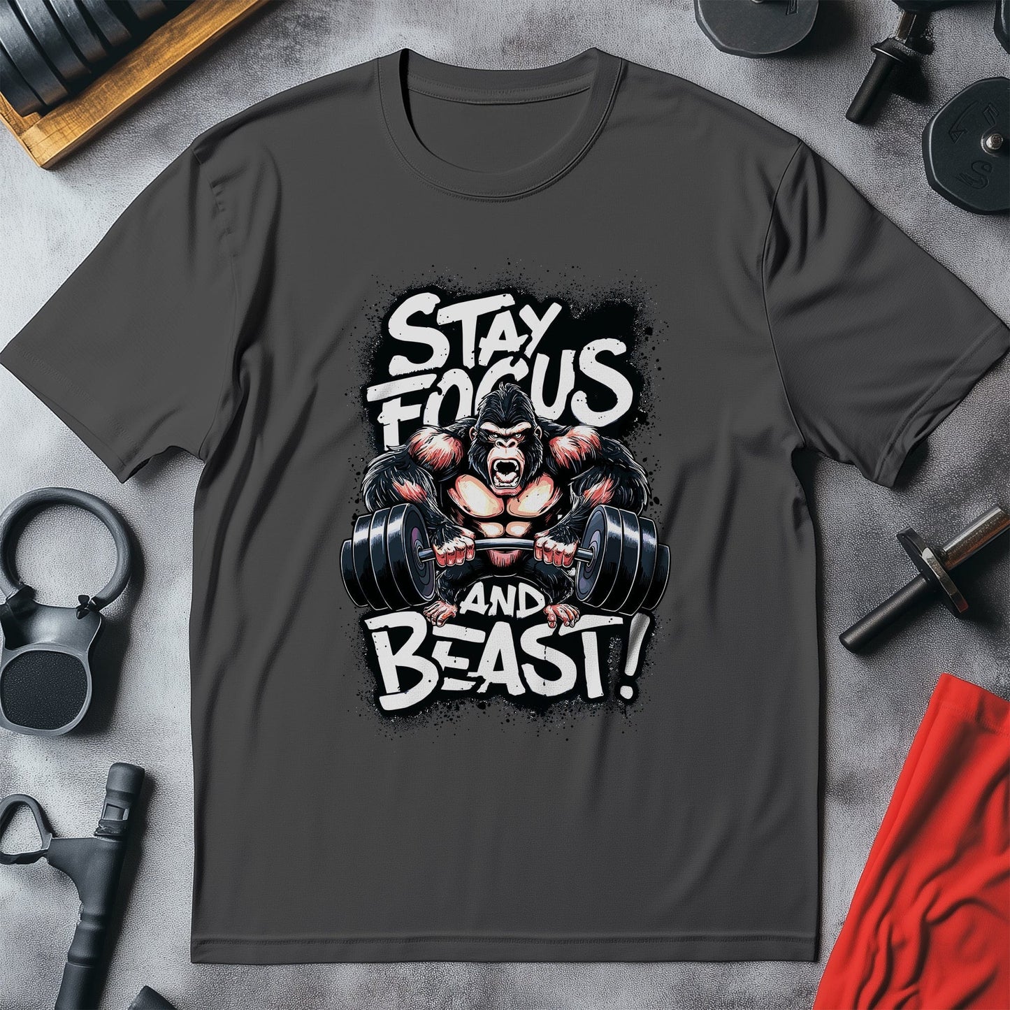 Gym 22 T-Shirt Stay Focused & Beast Mode