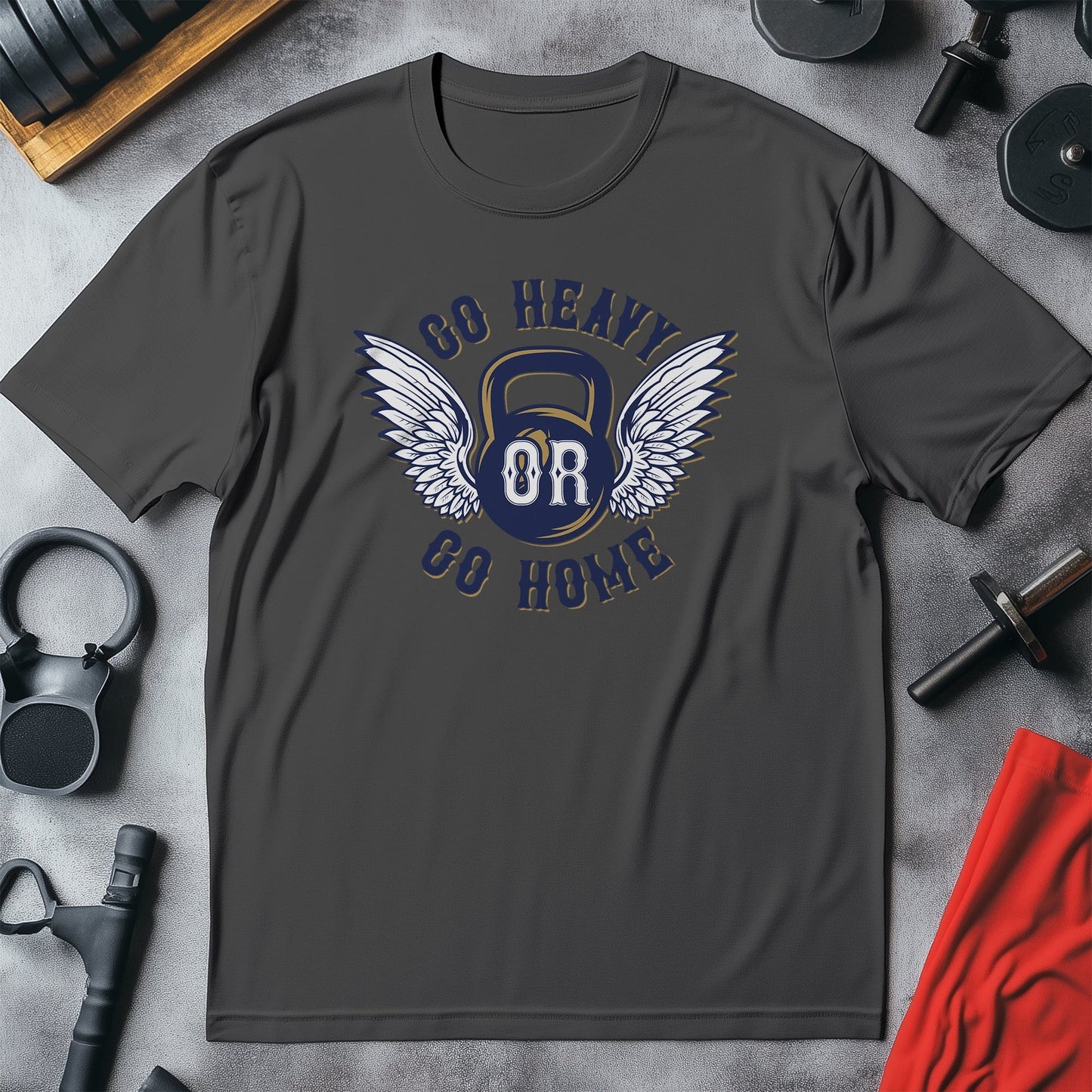 Go Heavy Kettle Winged T-Shirt -