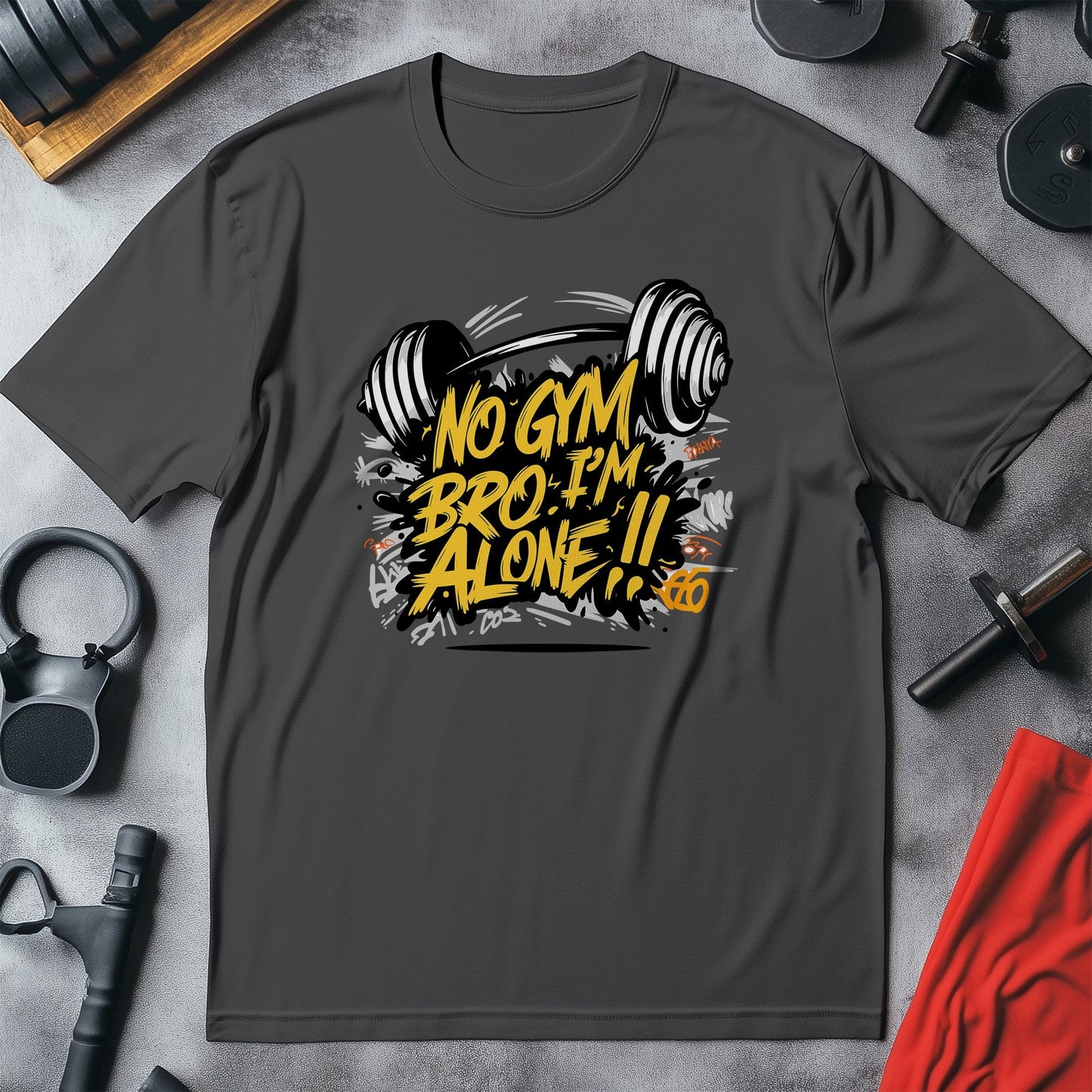 Gym 25 No Gym Bro, I'm Alone! T shirt