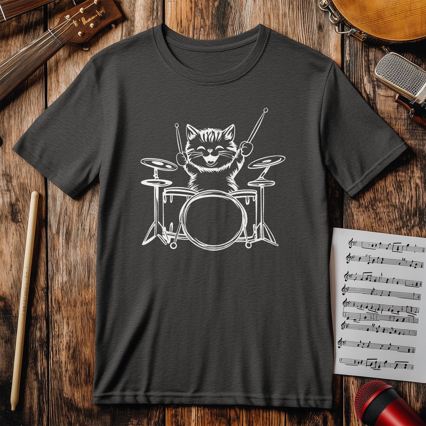 Cat Drummer 2 T-Shirt