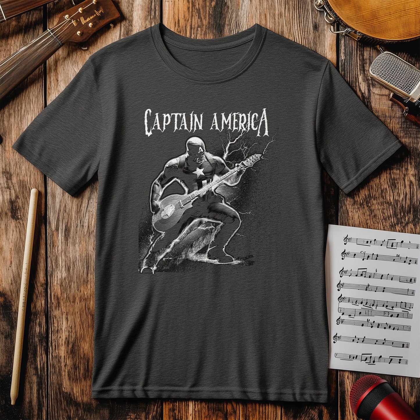 Captain Guitar Rocks T-Shirt - Strum