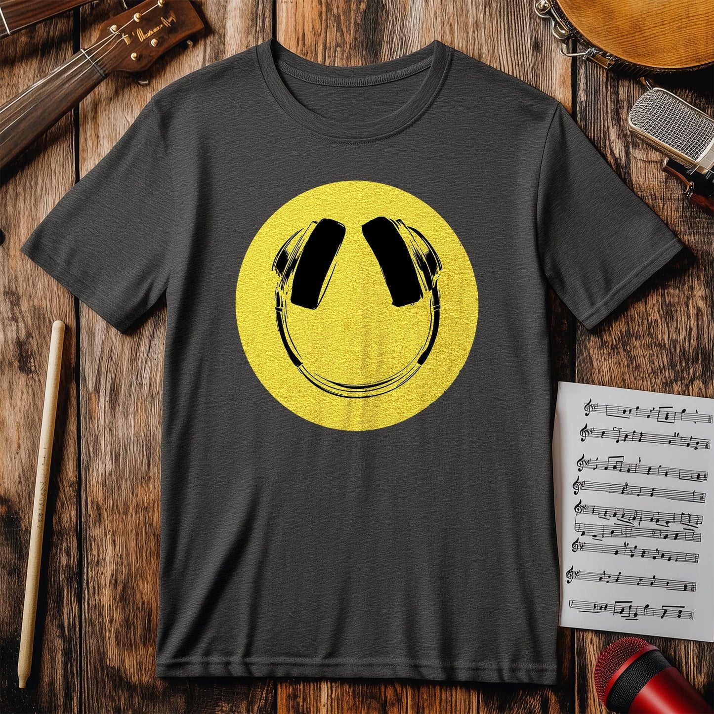 Smiley Headphones T-Shirt