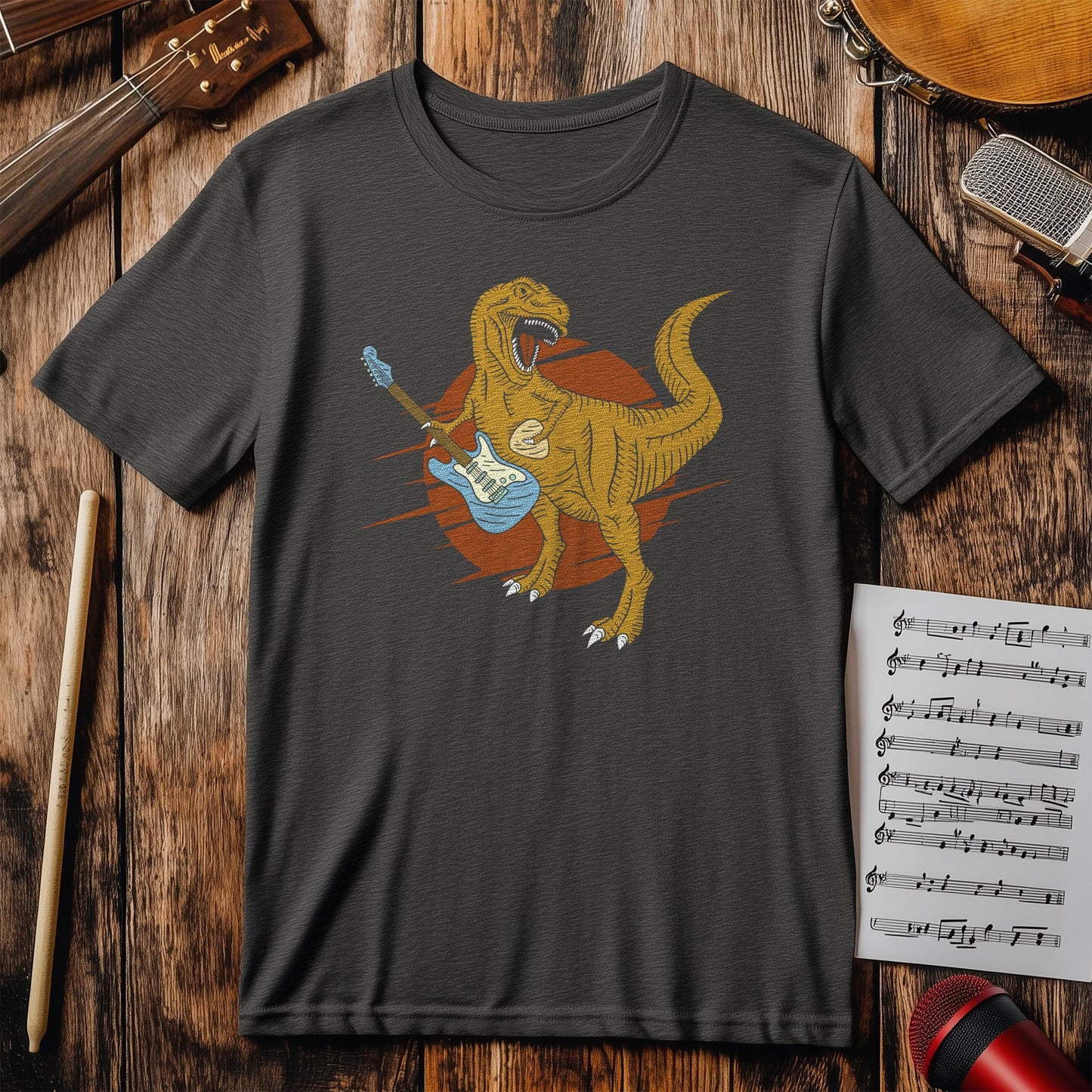 T-Rex Guitar t-shirt - Rockin'