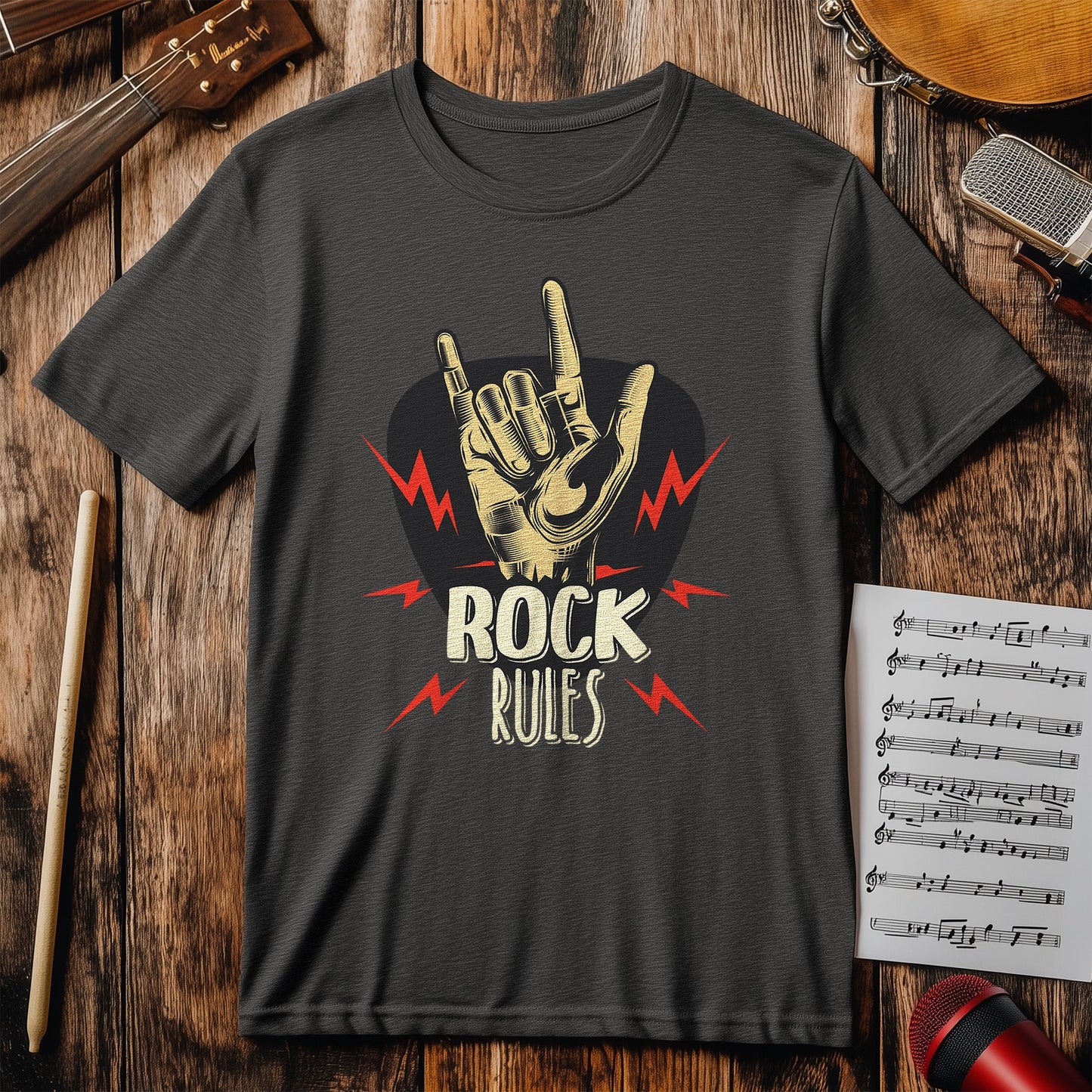 Rock Rules Horned Hand T-shirt
