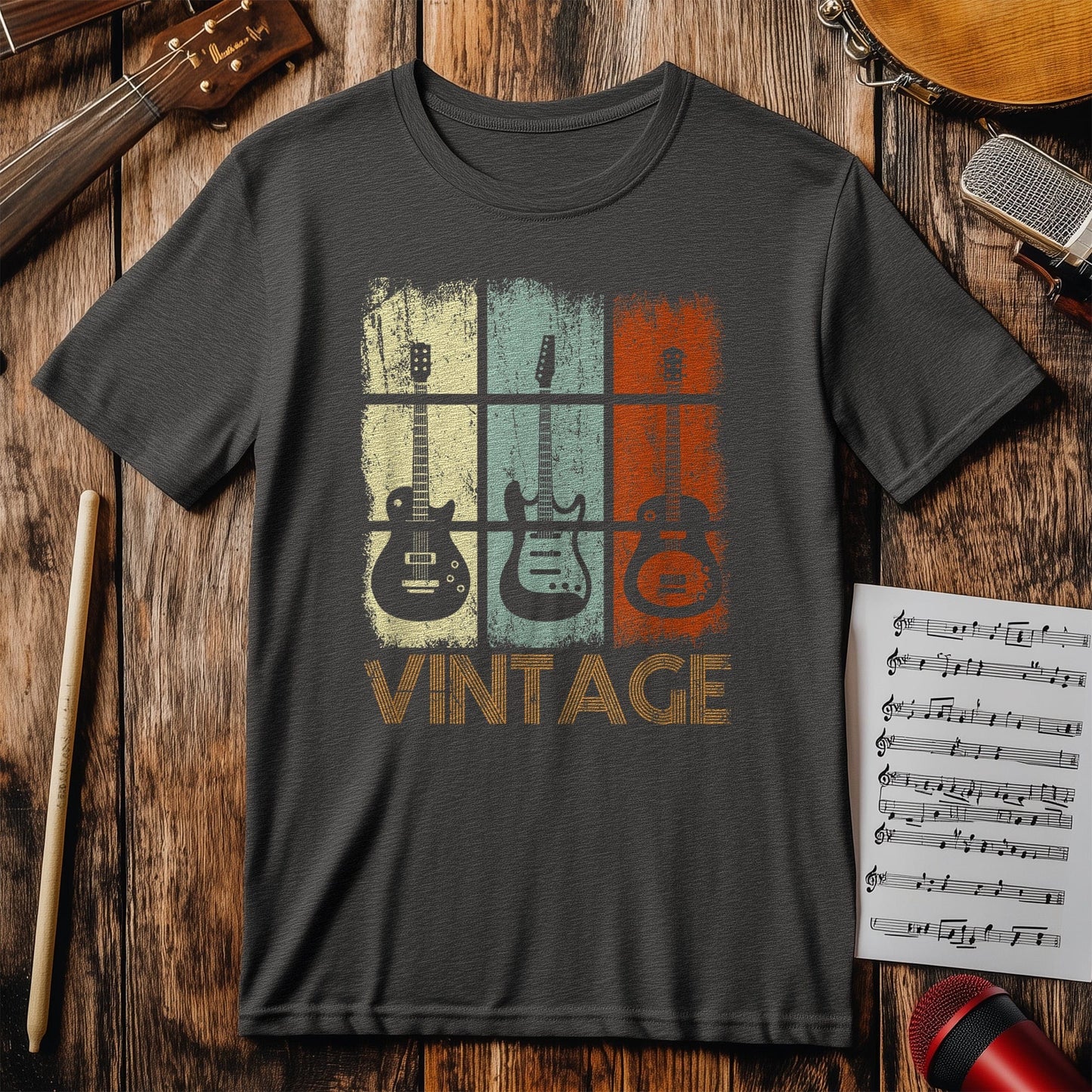 Vintage Guitar T-Shirt - Rock Your